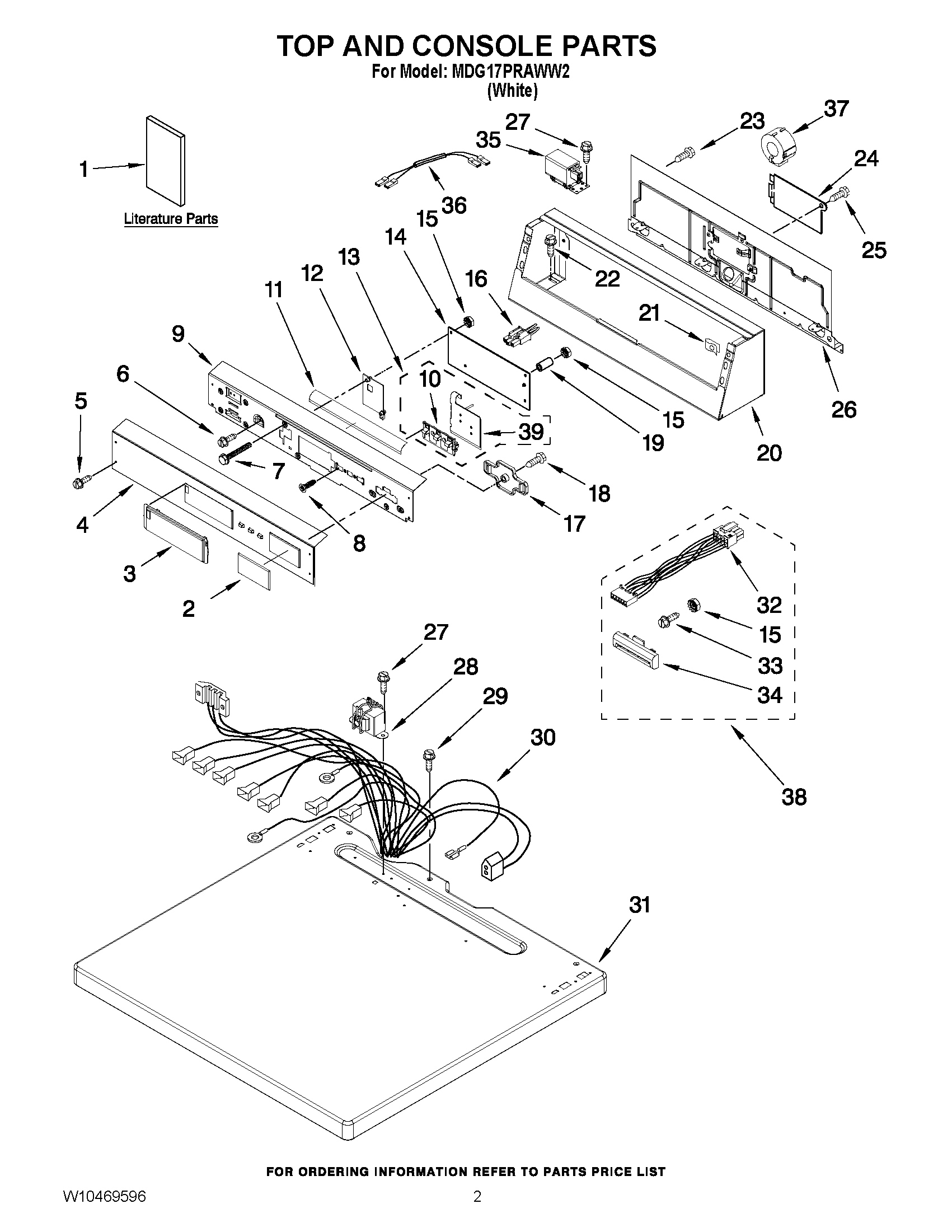 01 - TOP AND CONSOLE PARTS