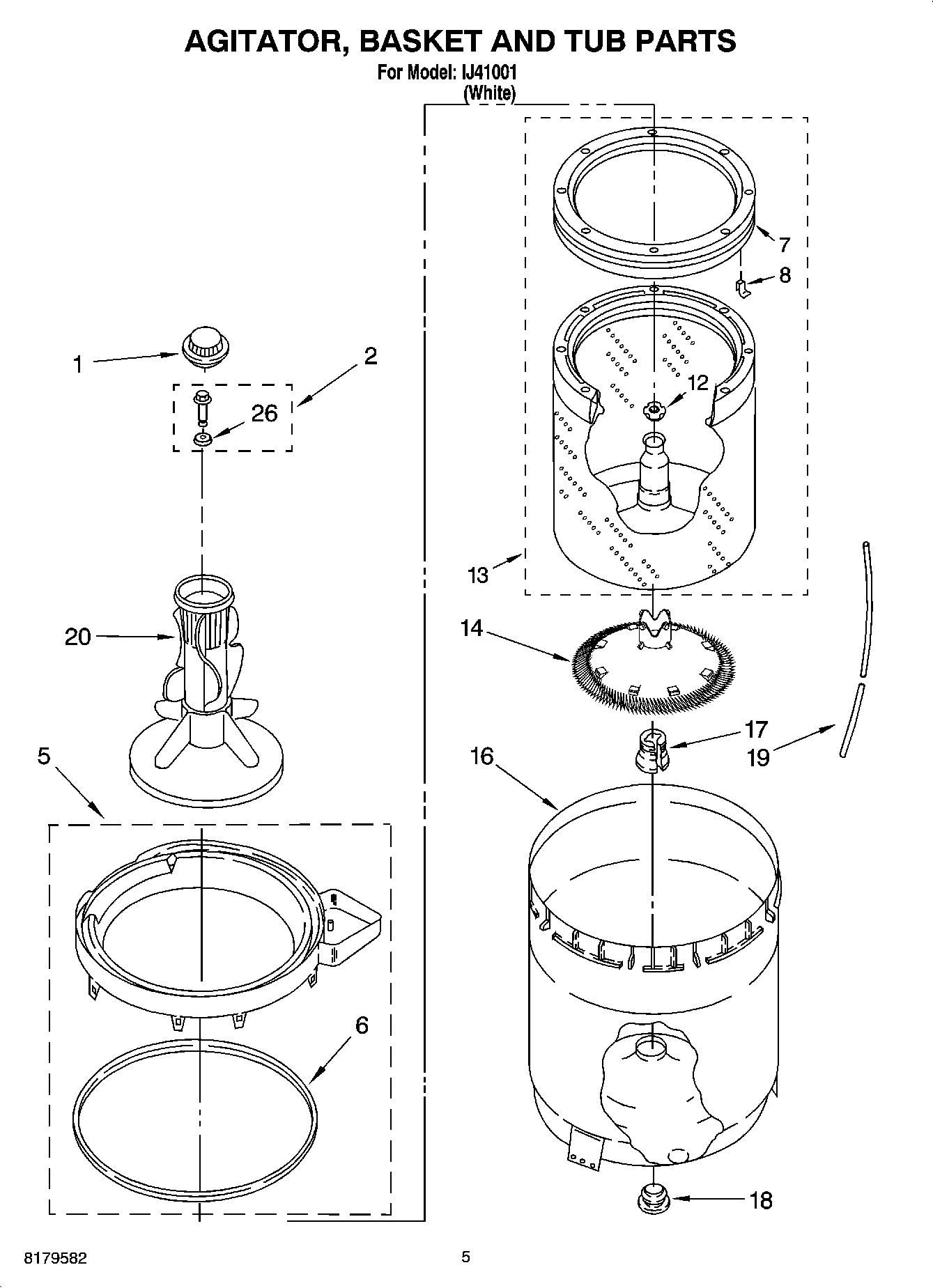 03 - AGITATOR, BASKET AND TUB PARTS