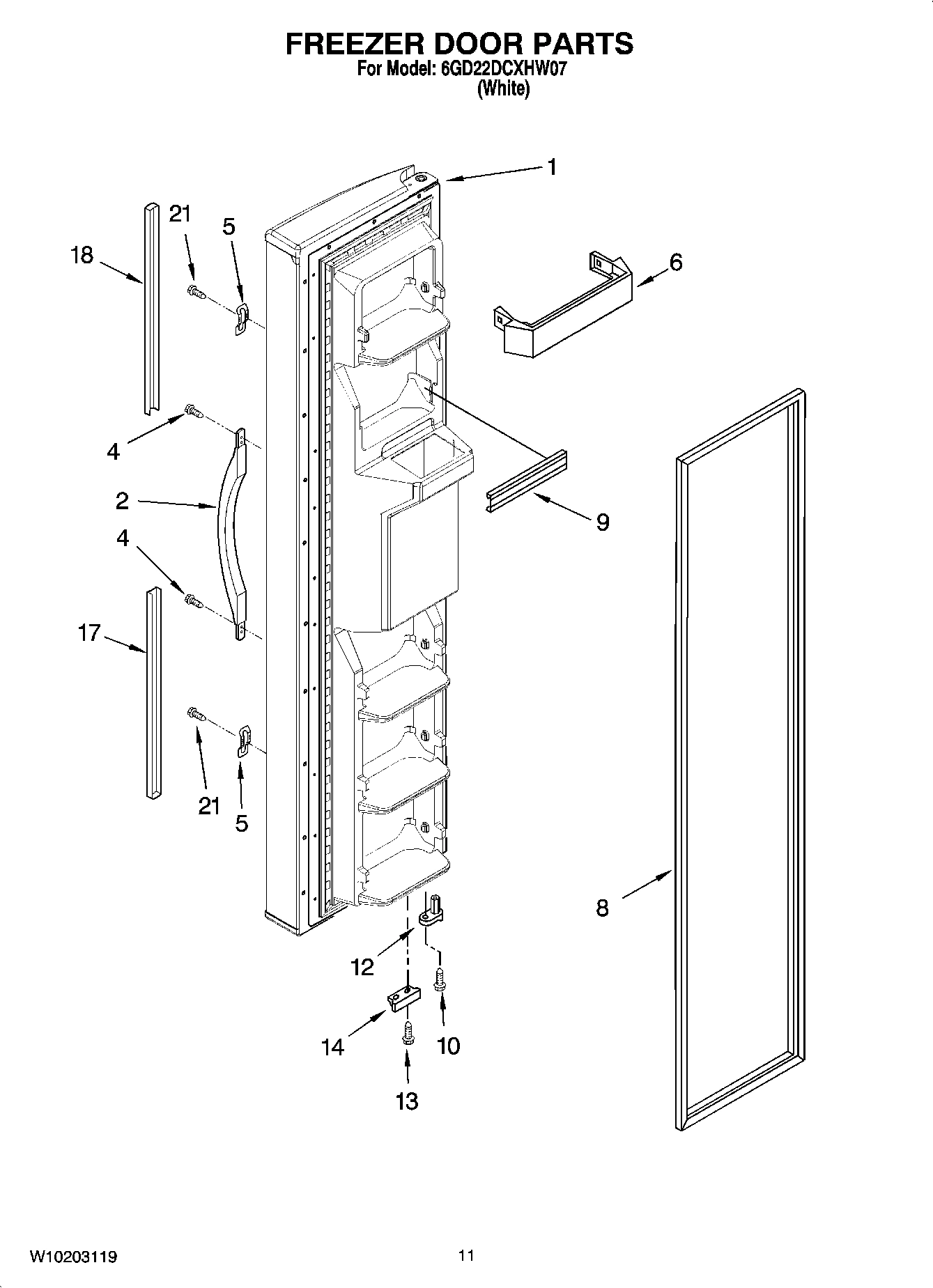 08 - FREEZER DOOR PARTS