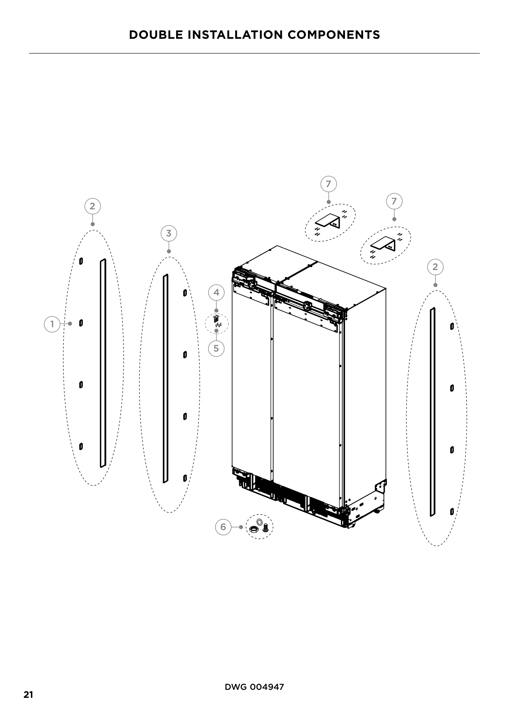 DOUBLE INSTALLATION COMPONENTS