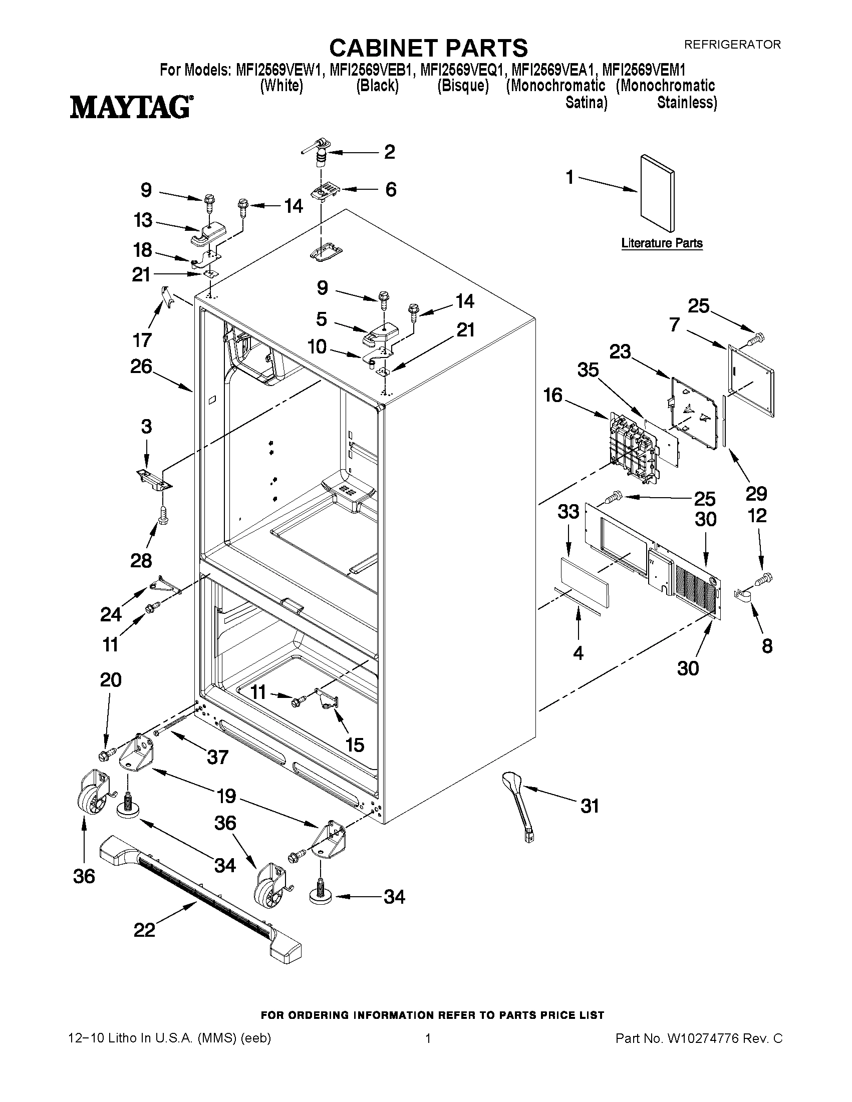 01 - CABINET PARTS