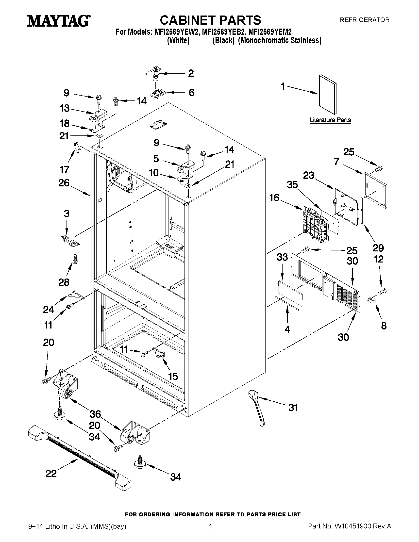 01 - CABINET PARTS