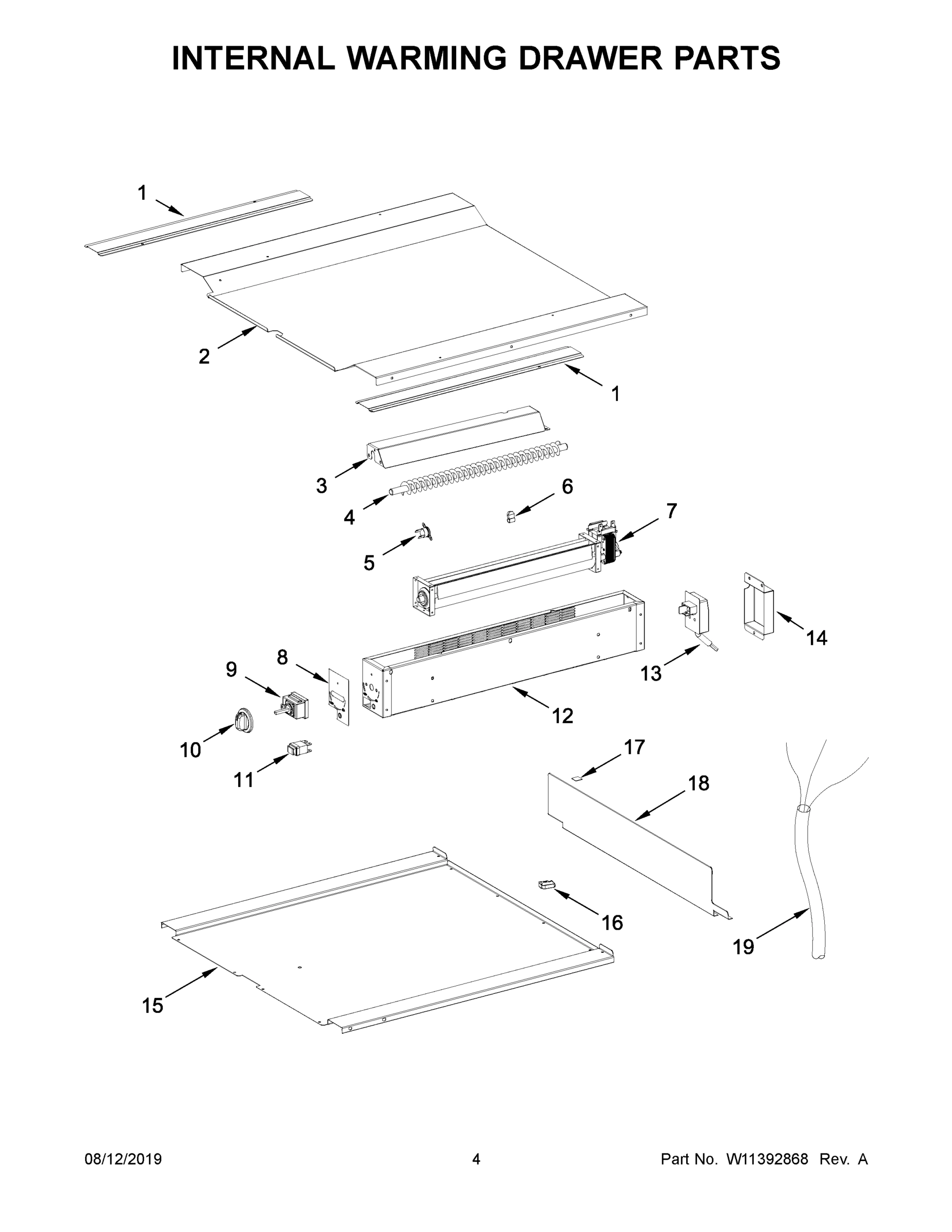 03 - INTERNAL WARMING DRAWER PARTS