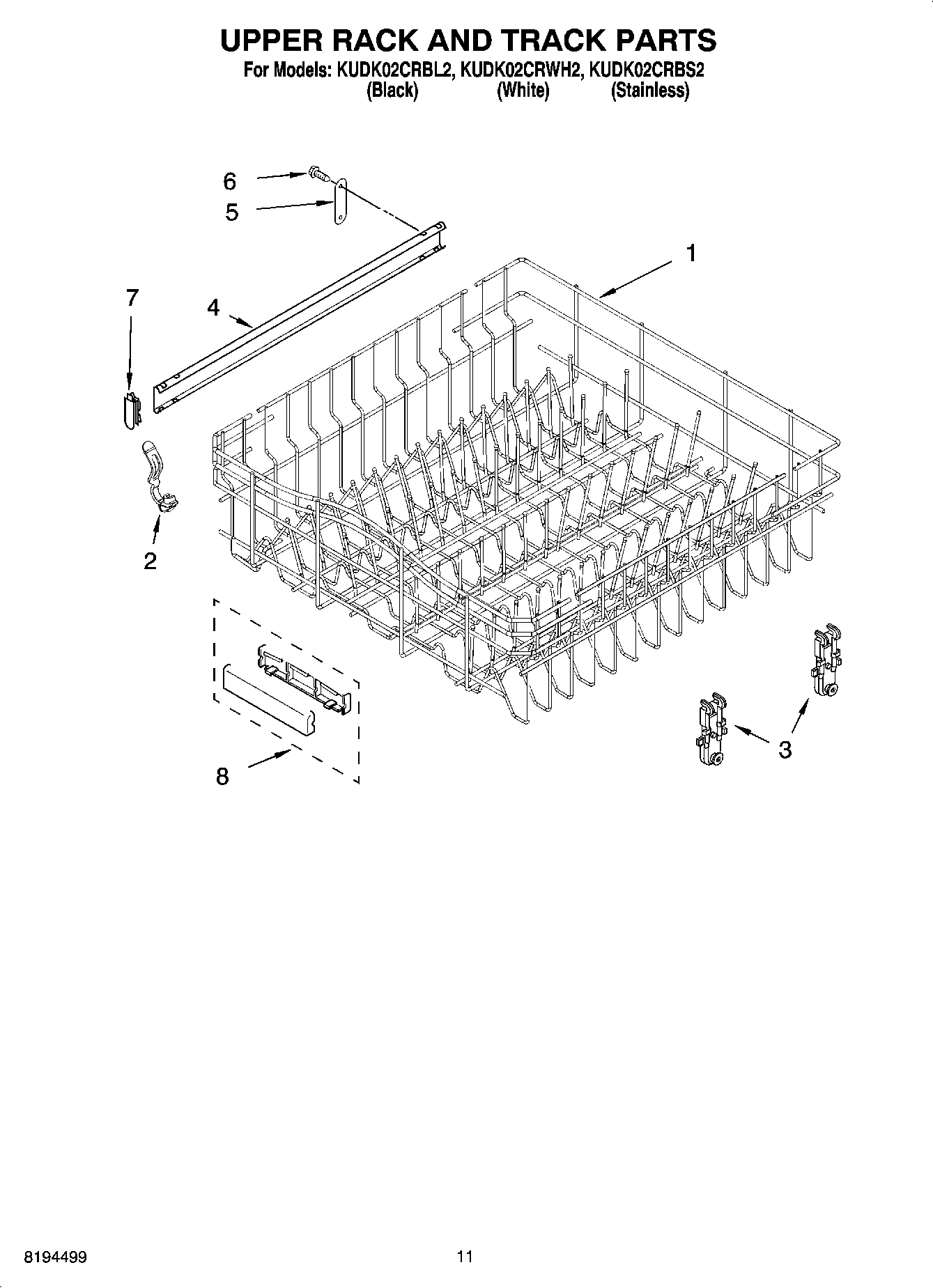 09 - UPPER RACK AND TRACK PARTS