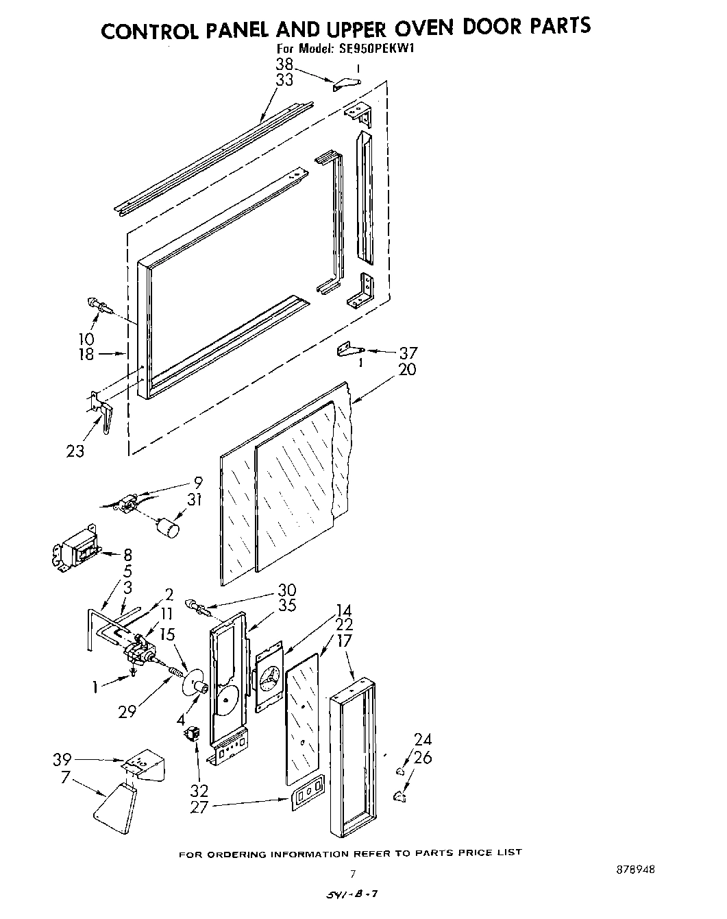 05 - CONTROL PANEL AND UPPER OVEN DOOR