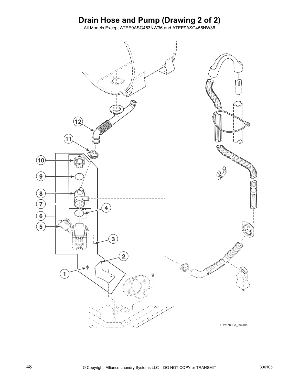 Drain Hose and Pump (Drawing 2 of 2)