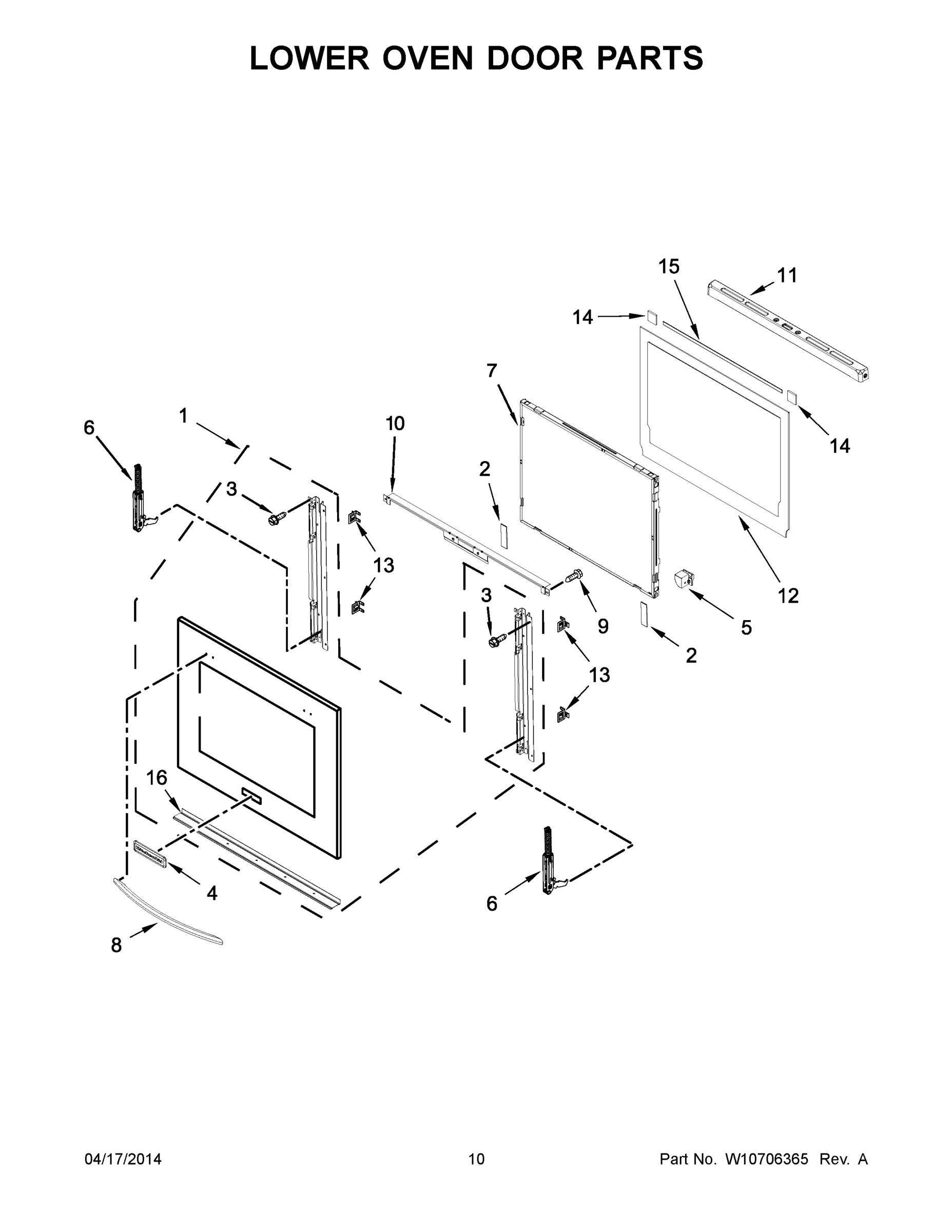 06 - LOWER OVEN DOOR PARTS
