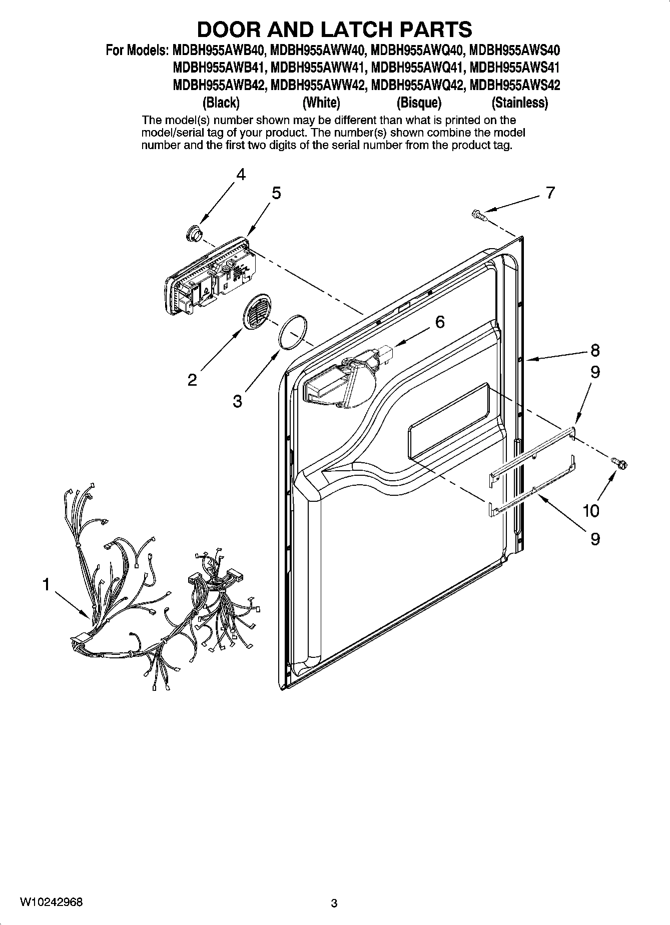 03 - DOOR AND LATCH PARTS