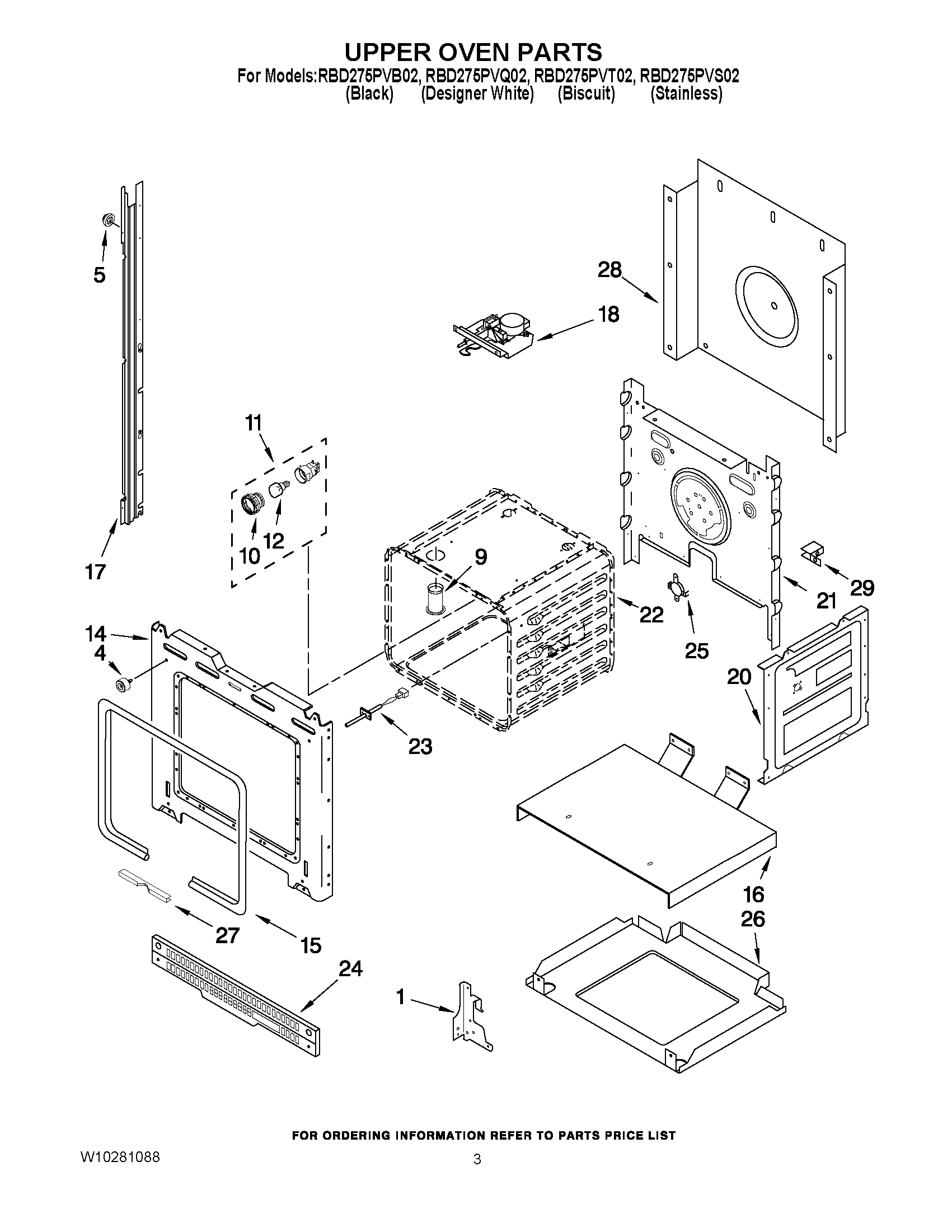 02 - UPPER OVEN PARTS