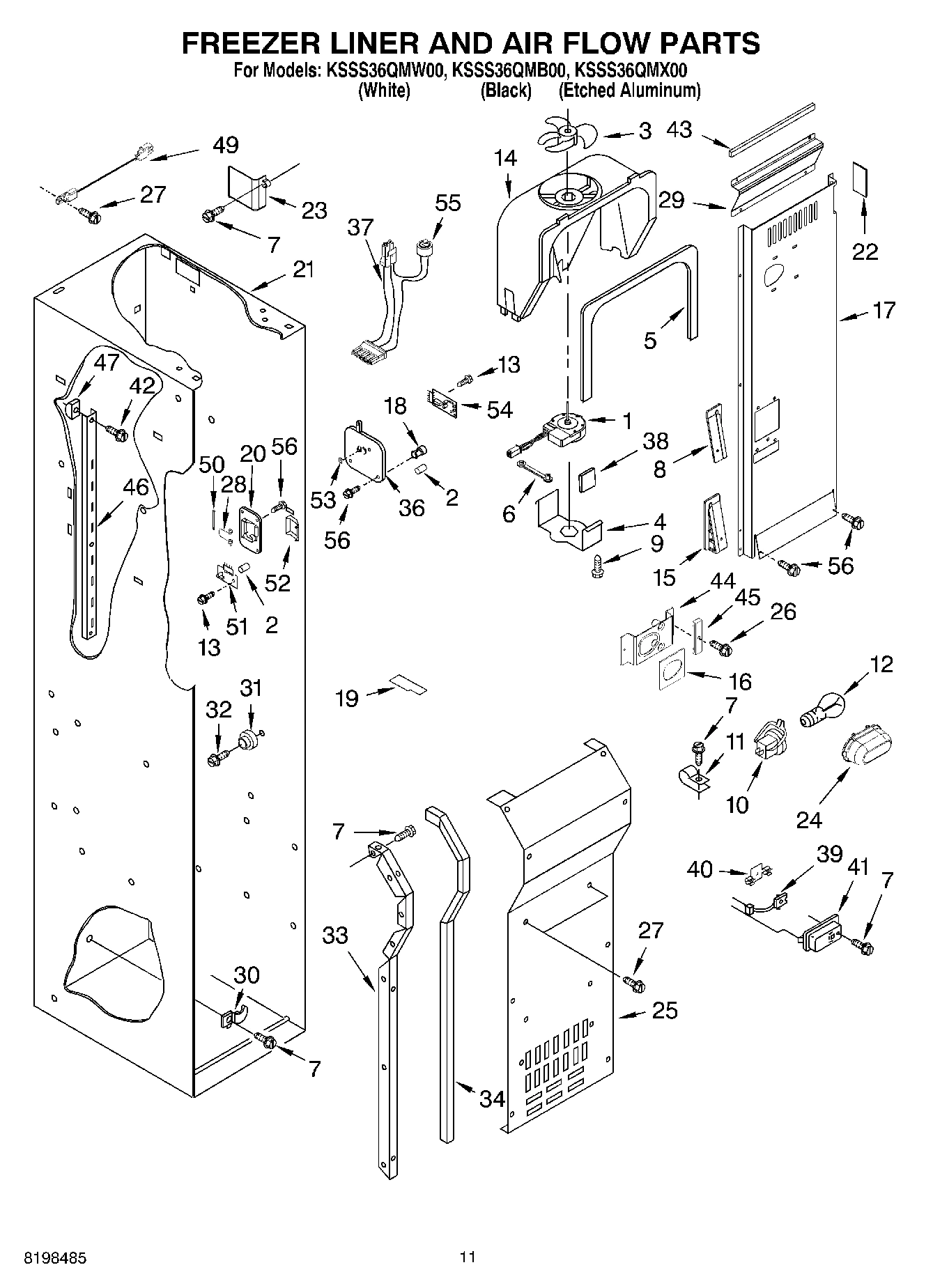 08 - FREEZER LINER AND AIR FLOW PARTS