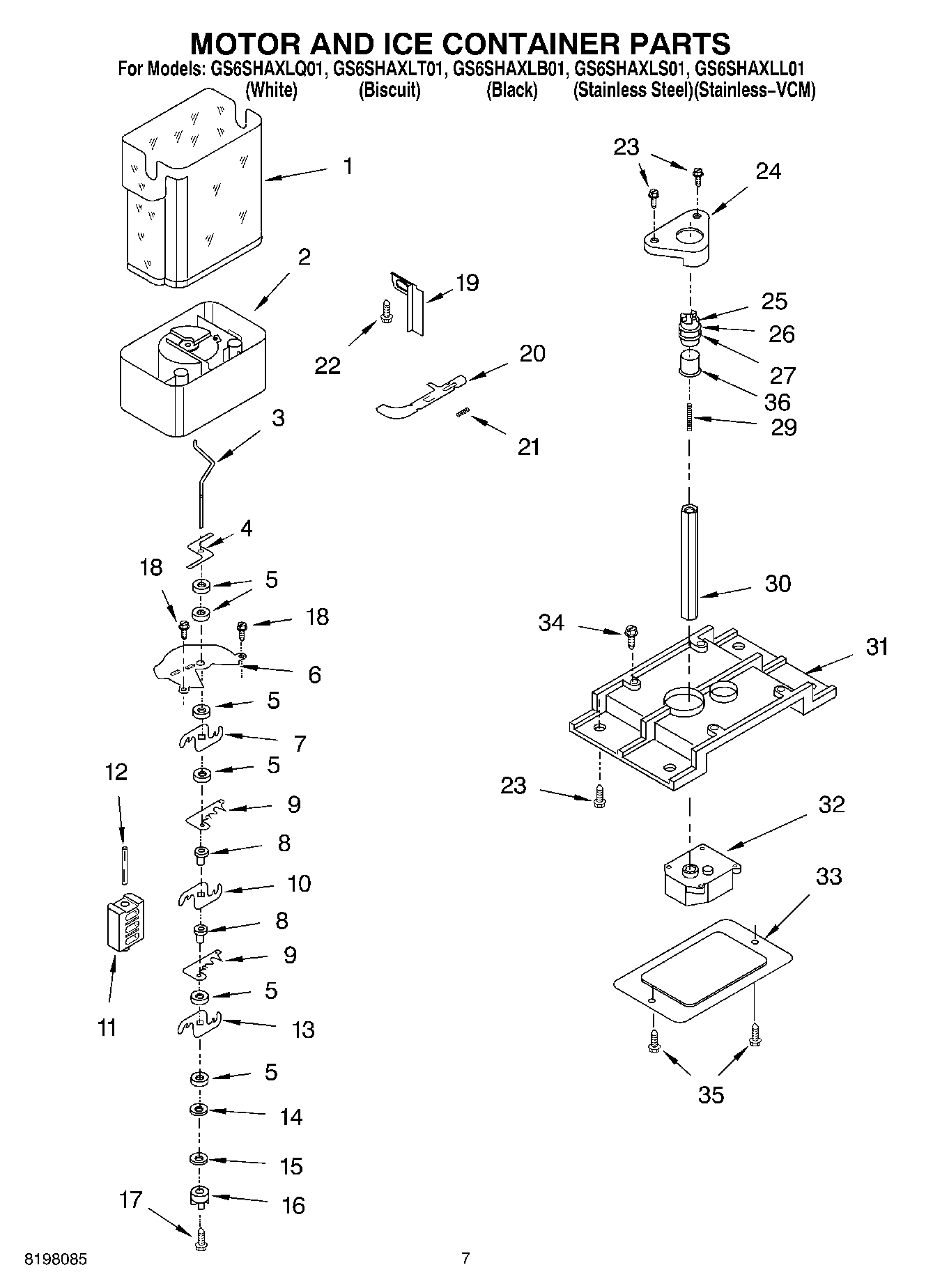 05 - MOTOR AND ICE CONTAINER