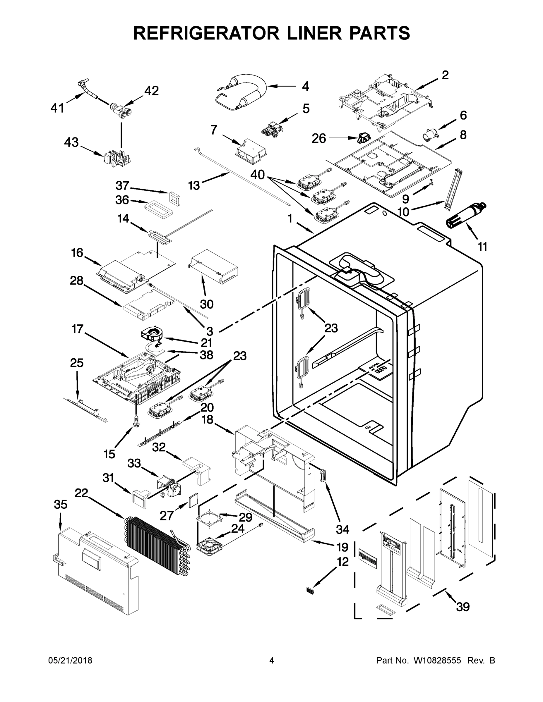 03 - REFRIGERATOR LINER PARTS