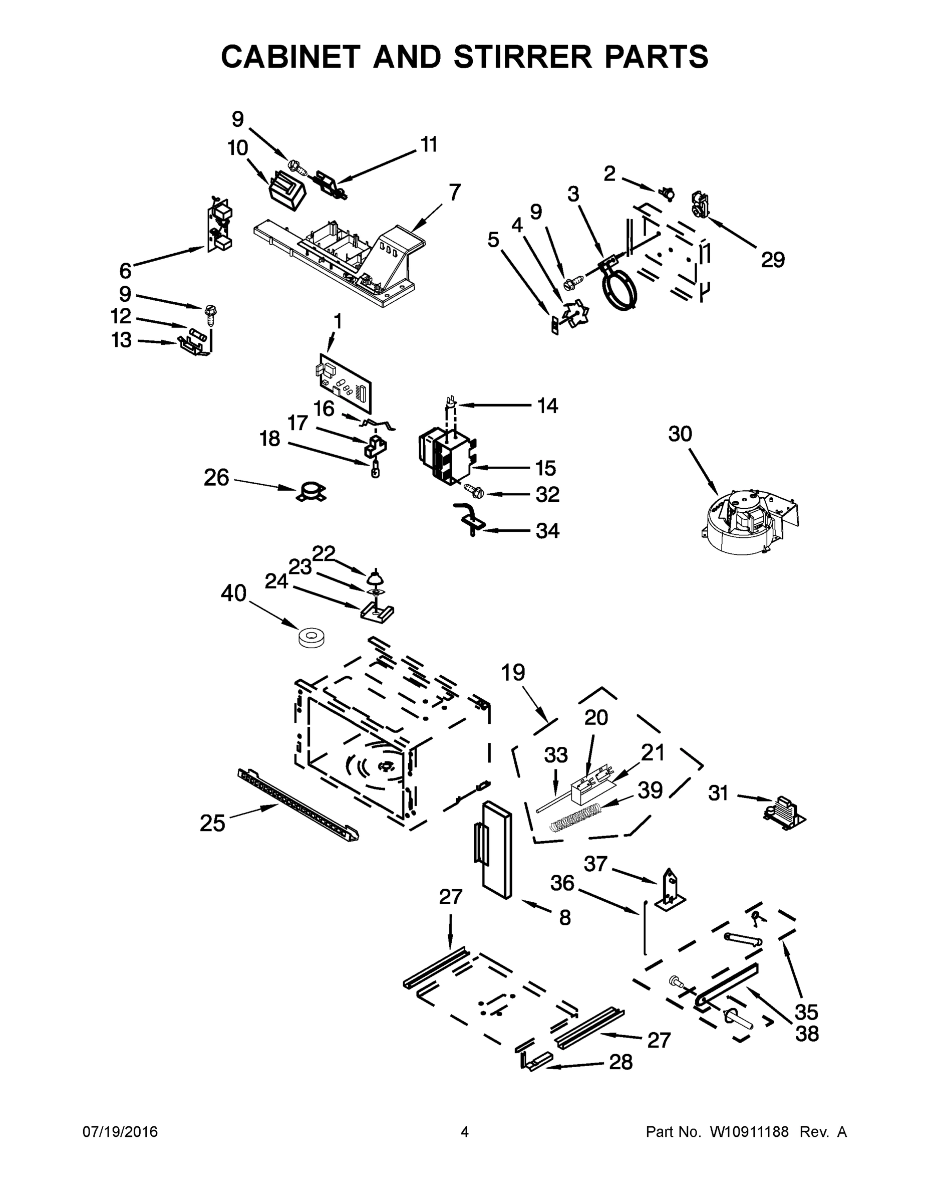 03 - CABINET AND STIRRER PARTS