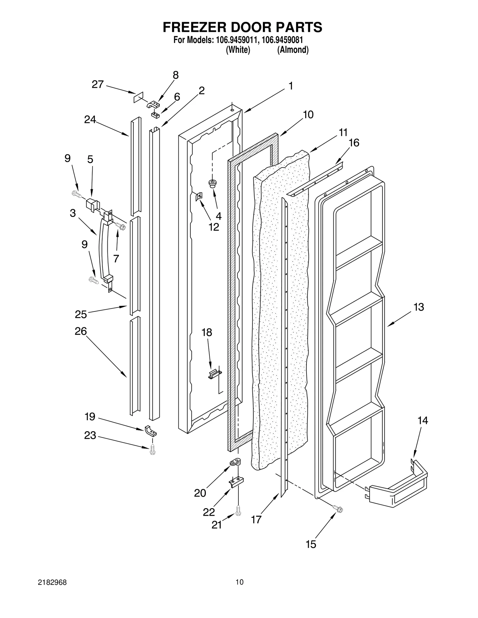 FREEZER DOOR PARTS