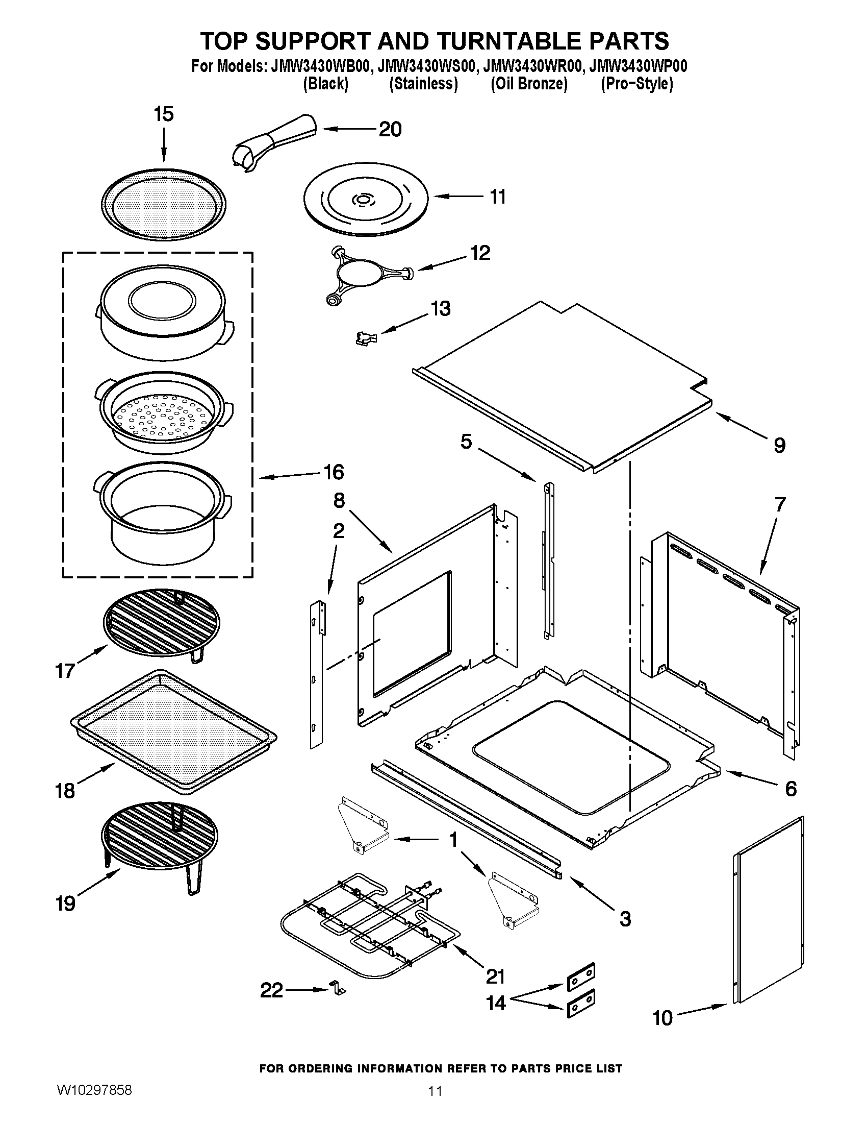 08 - TOP SUPPORT AND TURNTABLE PARTS