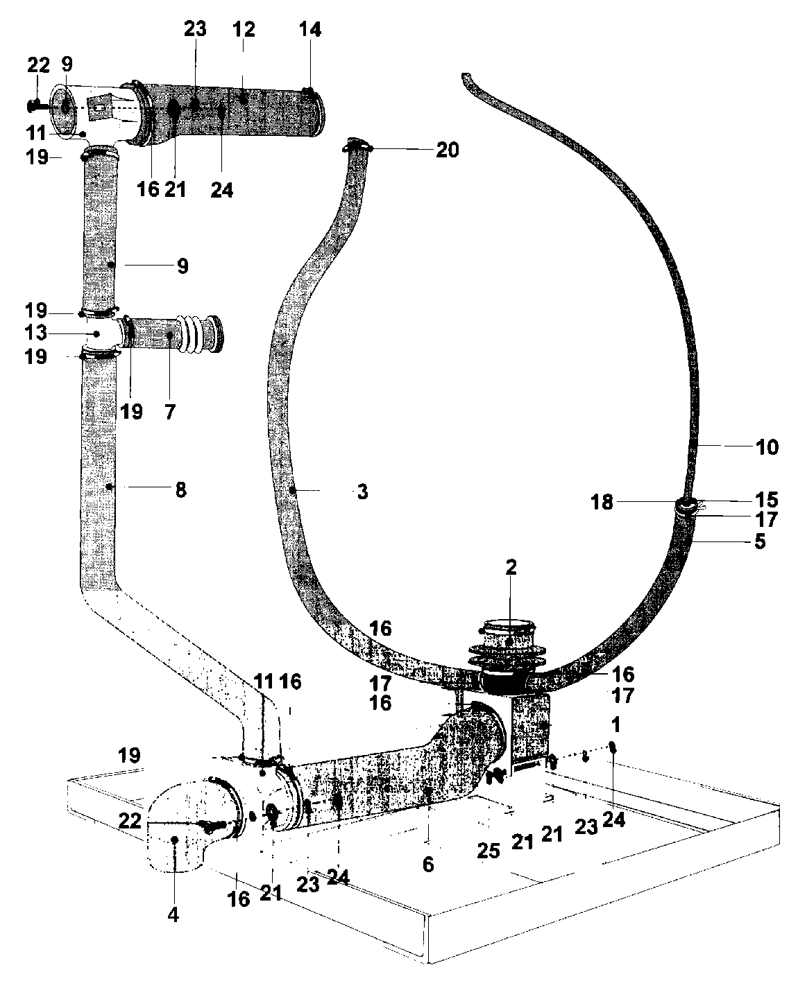 21 - DRAIN & HOSE ASSEMBLY (SERIES 11)