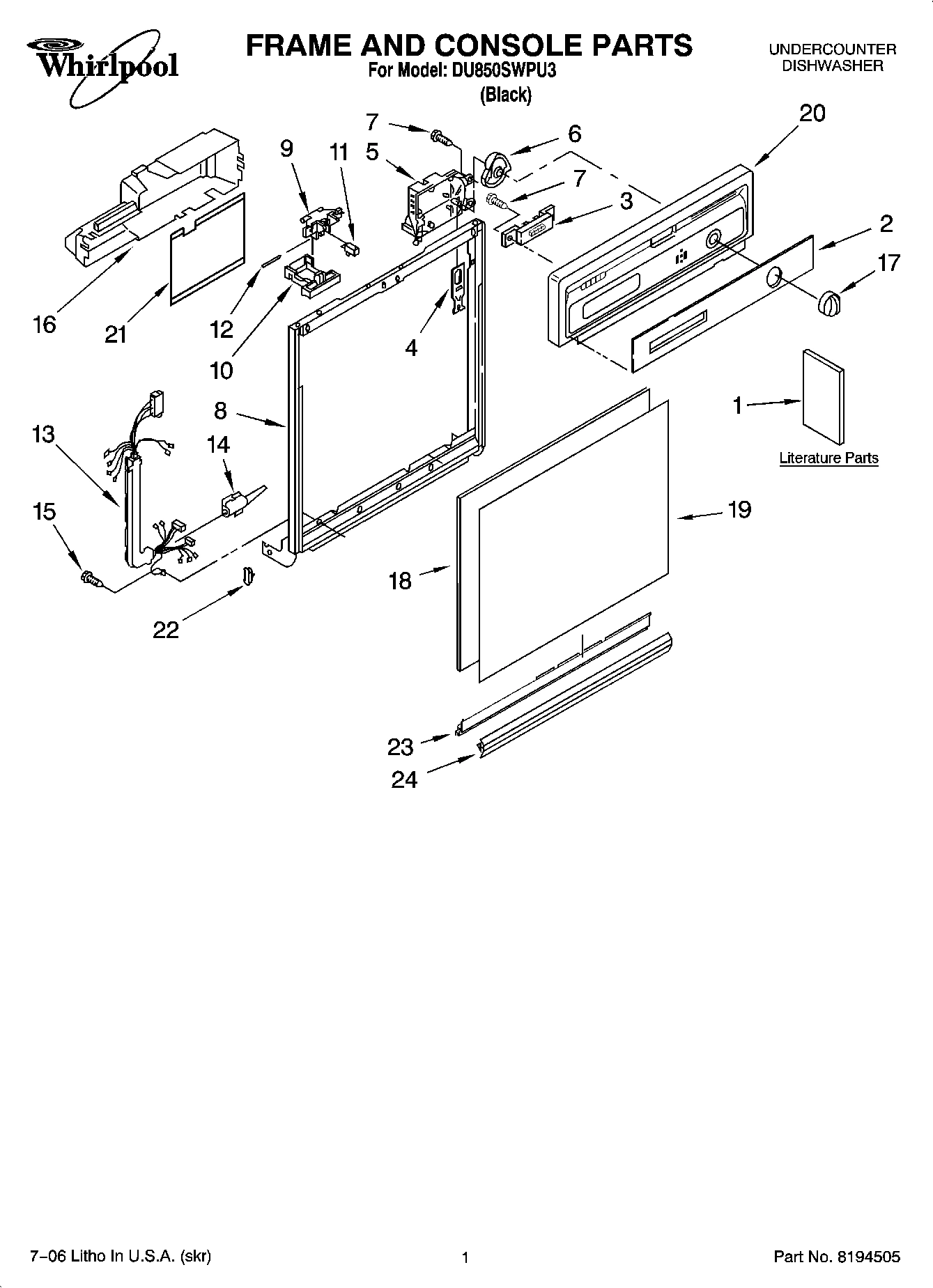 01 - FRAME AND CONSOLE PARTS