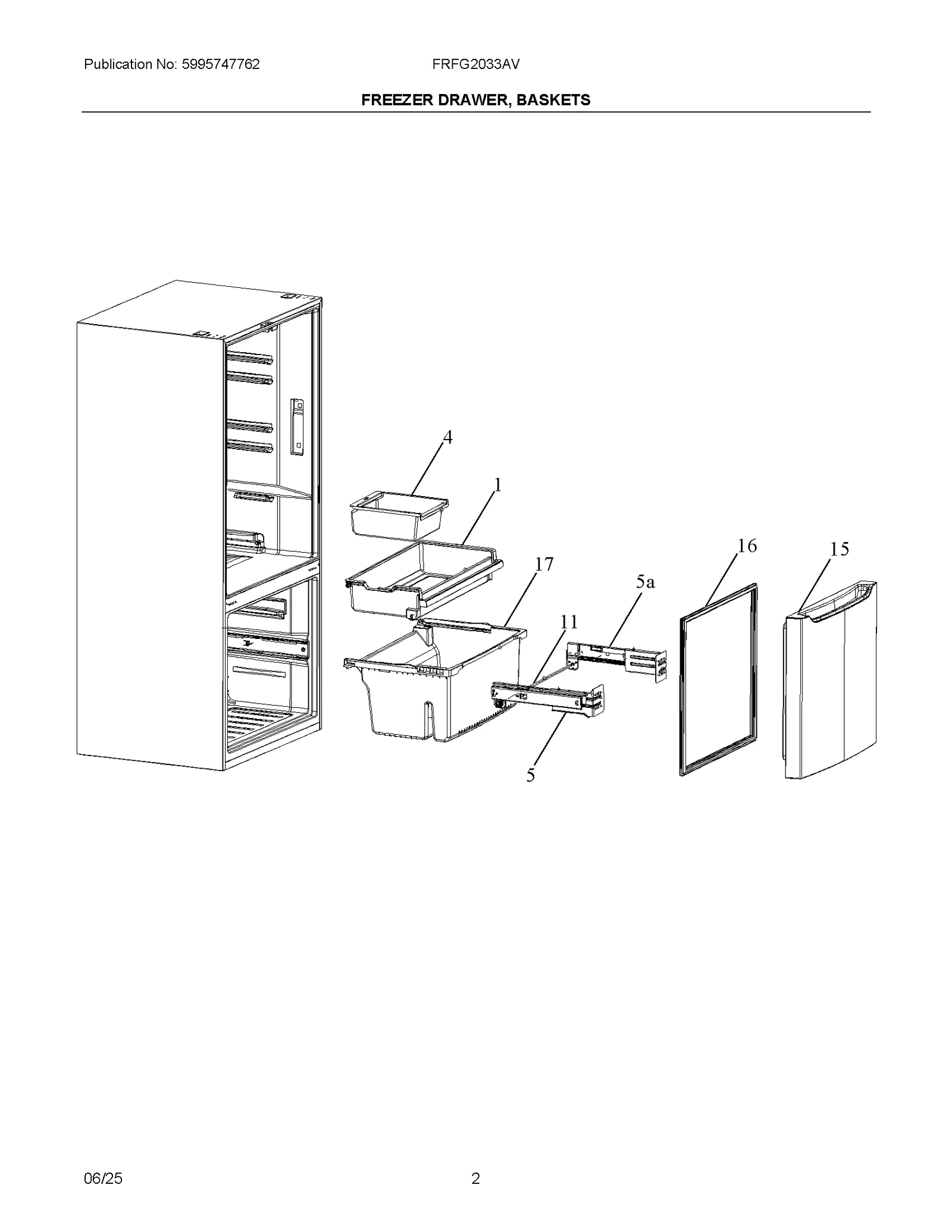 FREEZER DRAWER, BASKETS