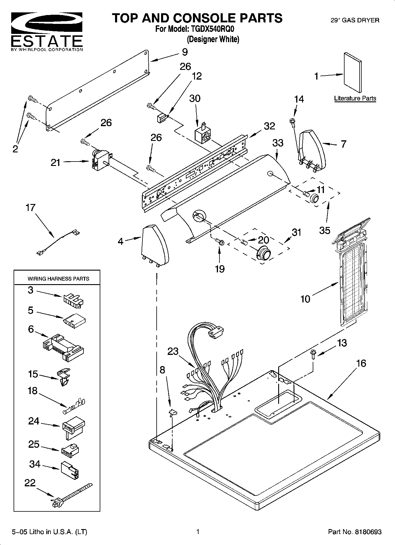 01 - TOP AND CONSOLE PARTS