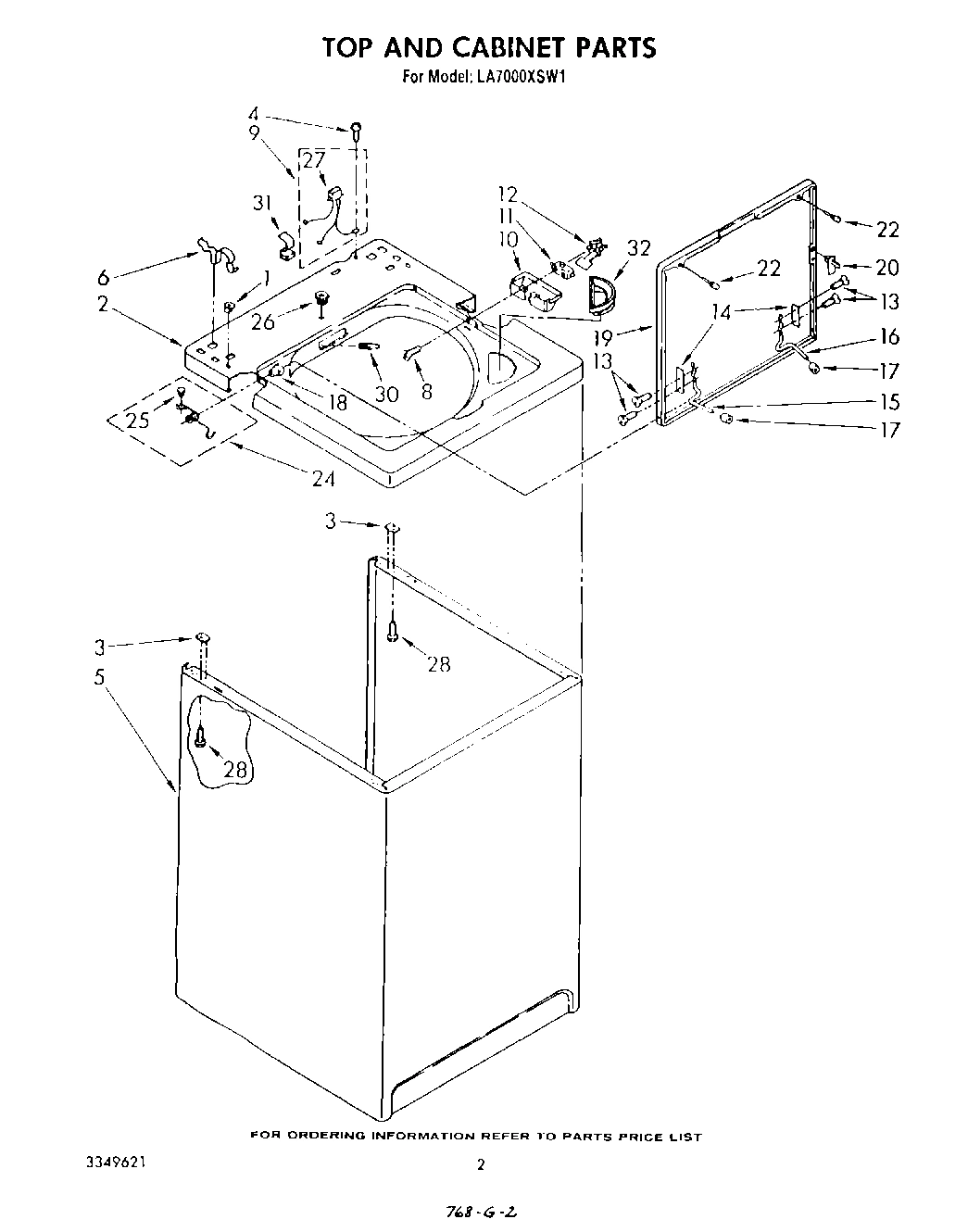 02 - TOP AND CABINET , LITERATURE AND OPTIONAL