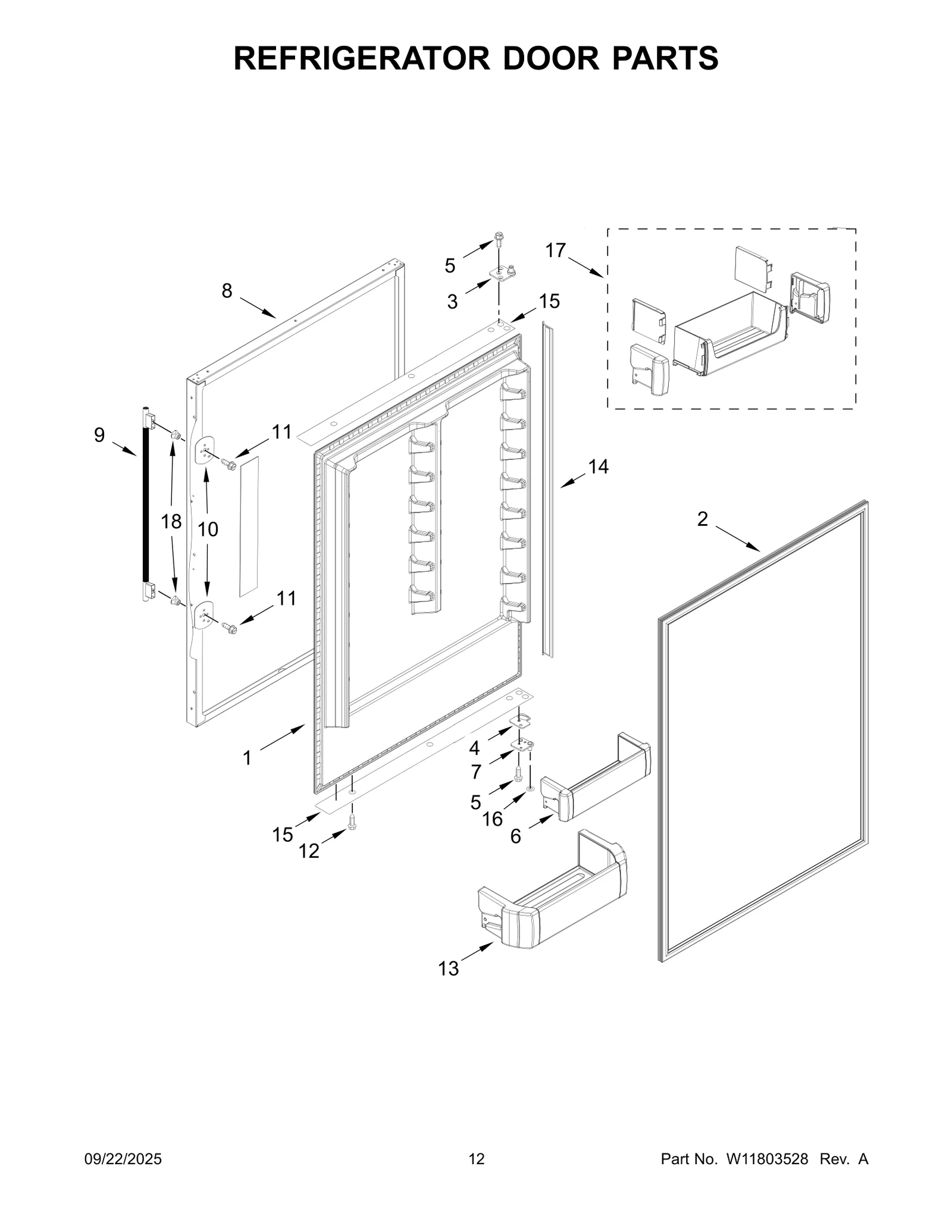 REFRIGERATOR DOOR PARTS
