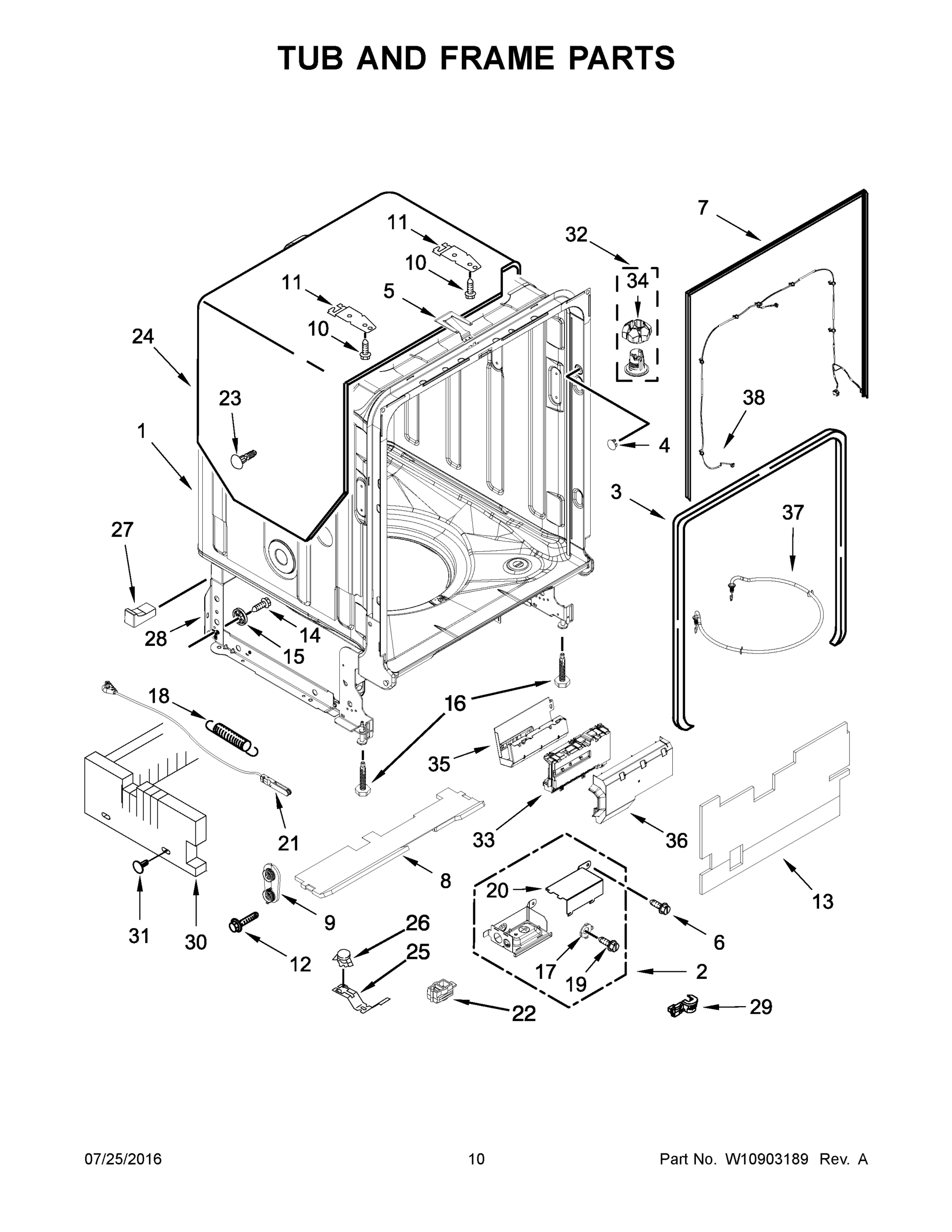 06 - TUB AND FRAME PARTS