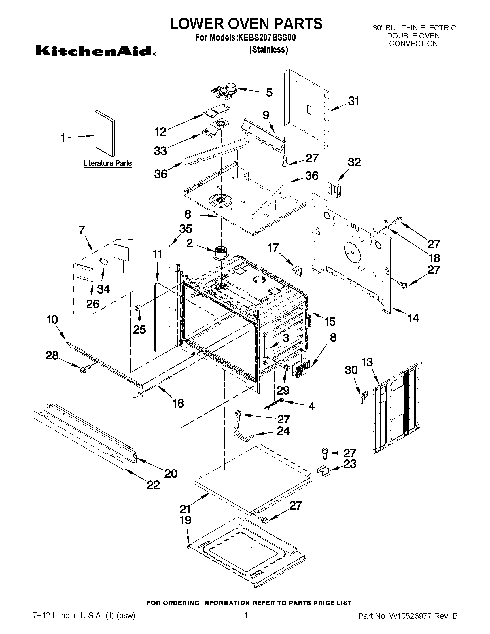 01 - LOWER OVEN PARTS
