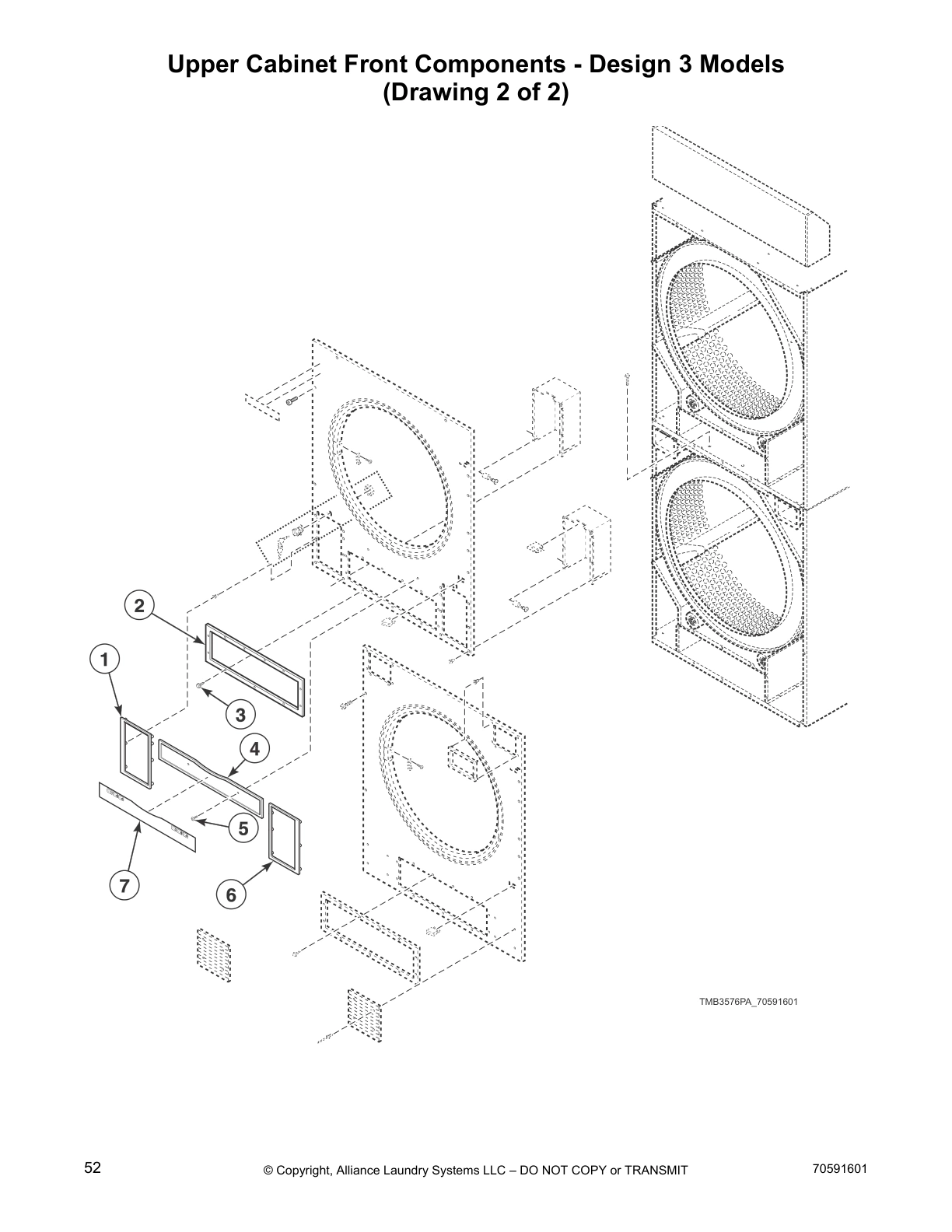 Upper Cabinet Front Components - Design 3 Models 
(Drawing 2 of 2)