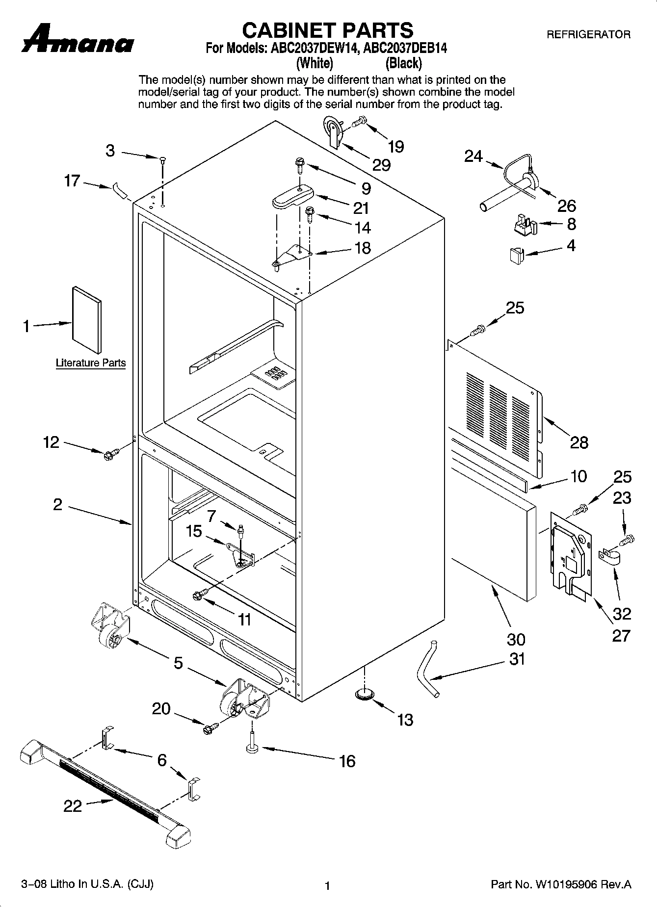 01 - CABINET PARTS