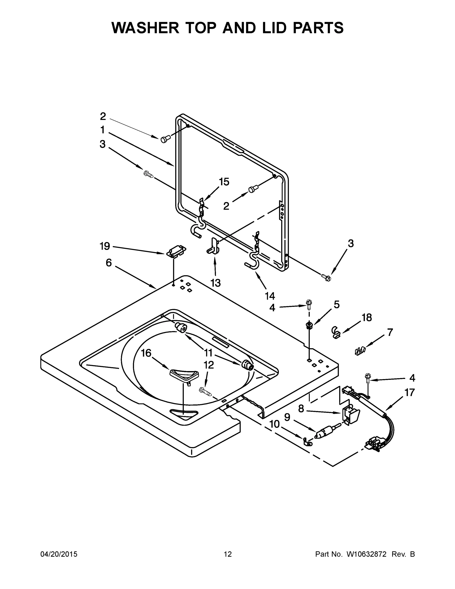 07 - WASHER TOP AND LID PARTS