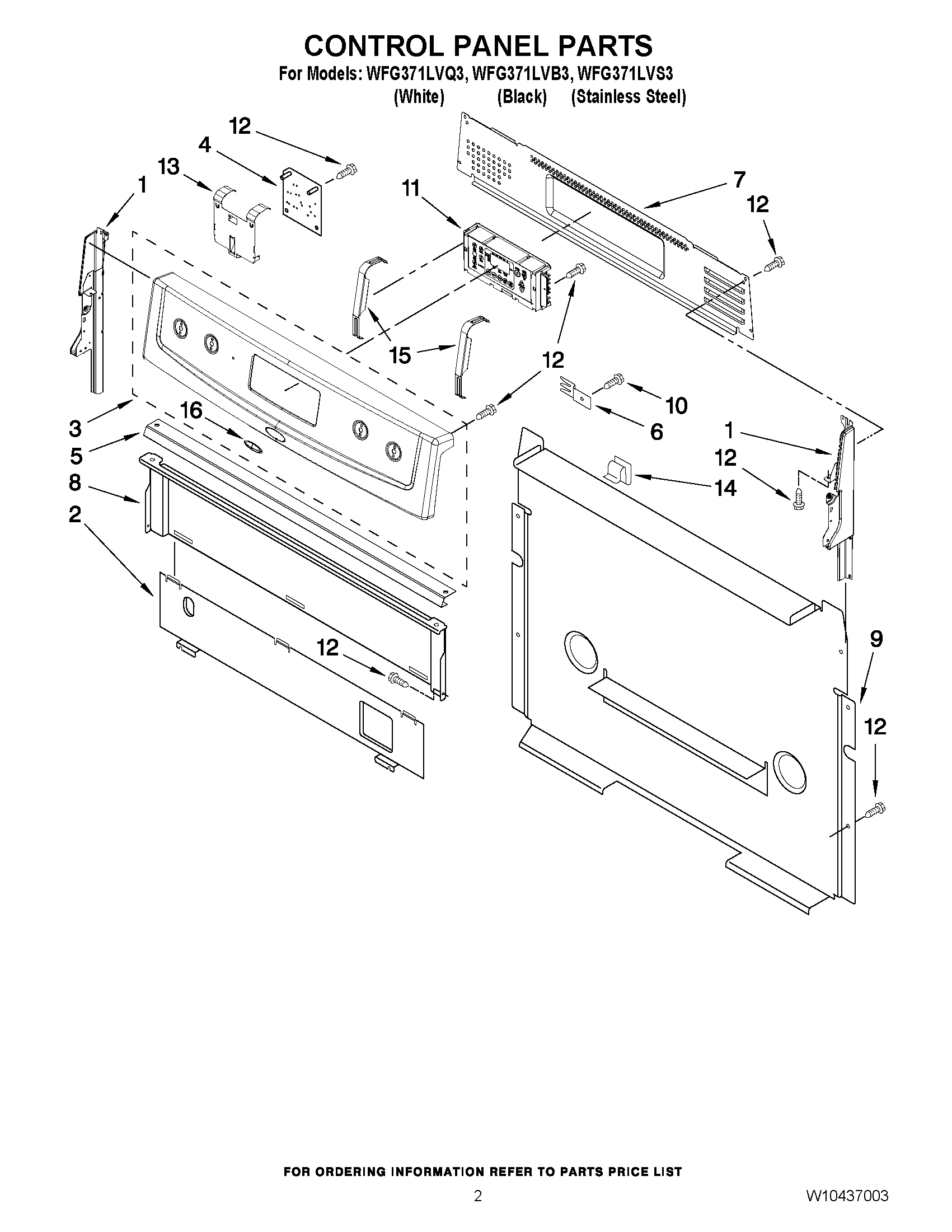 02 - CONTROL PANEL PARTS