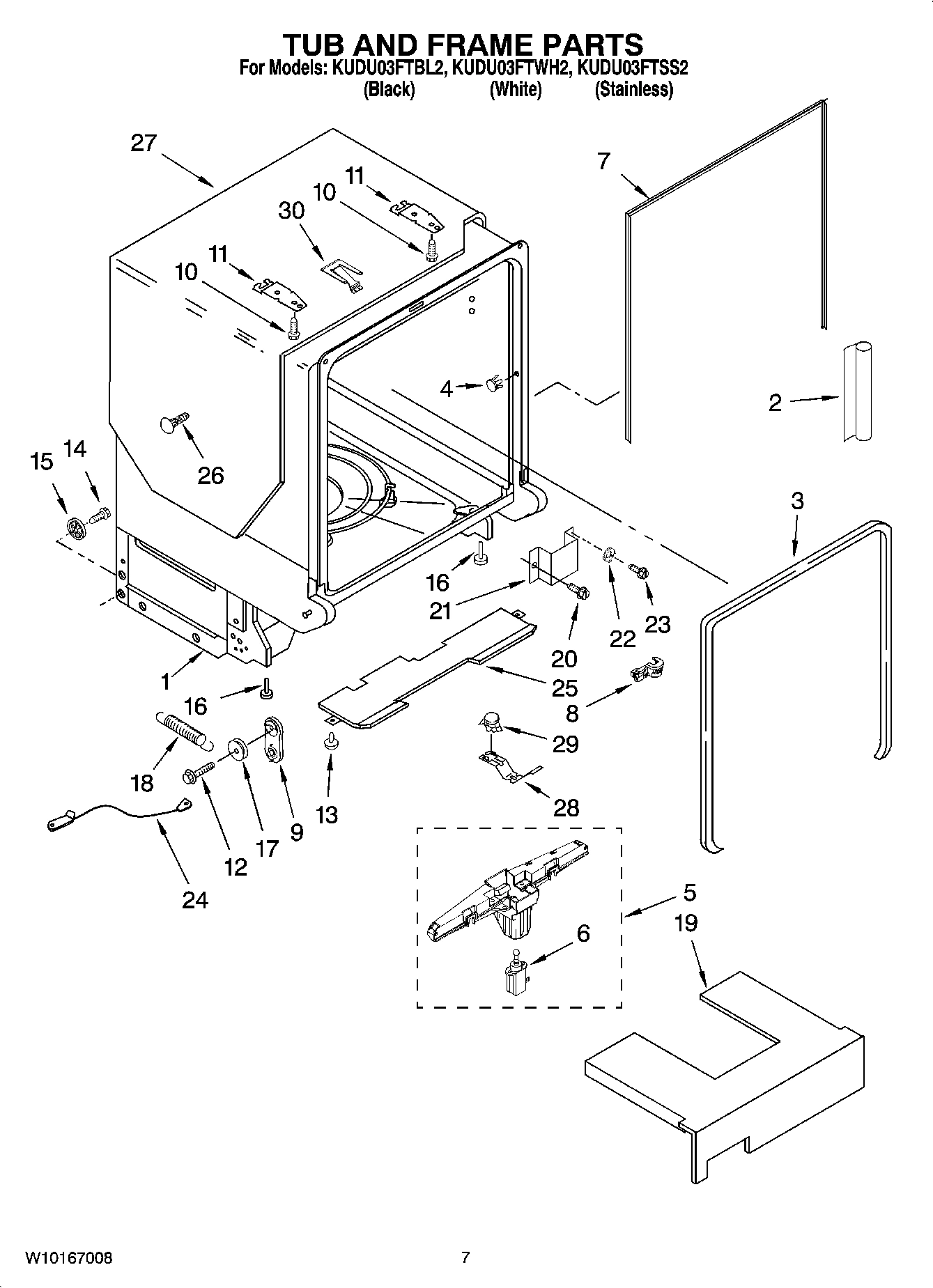 07 - TUB AND FRAME PARTS