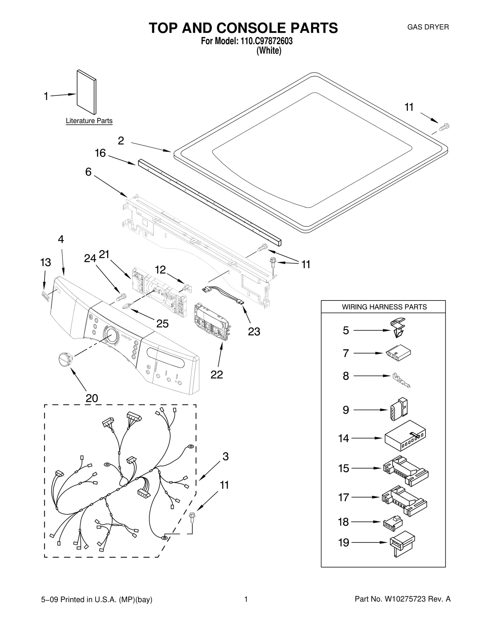 TOP AND CONSOLE PARTS