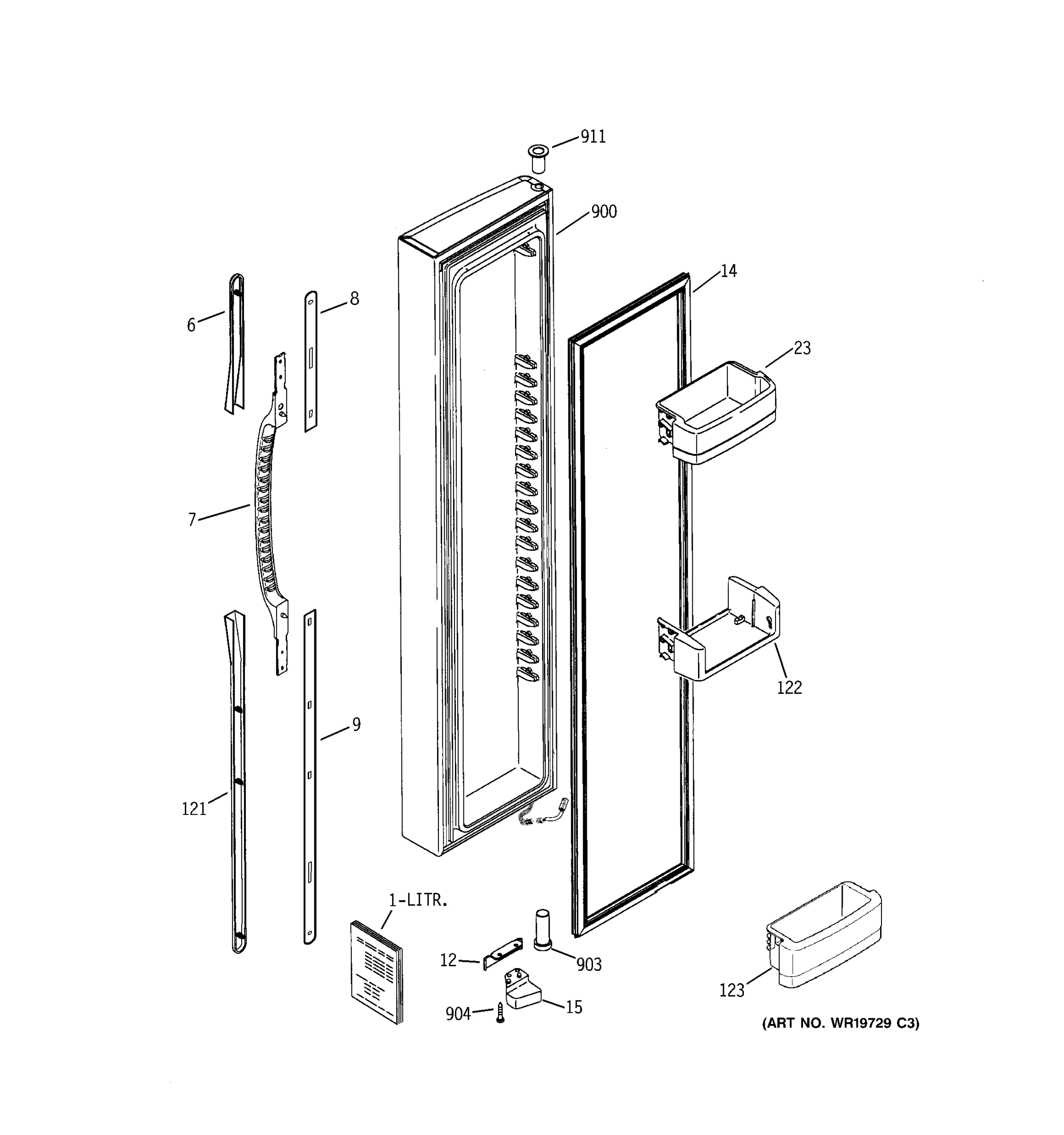 FREEZER DOOR