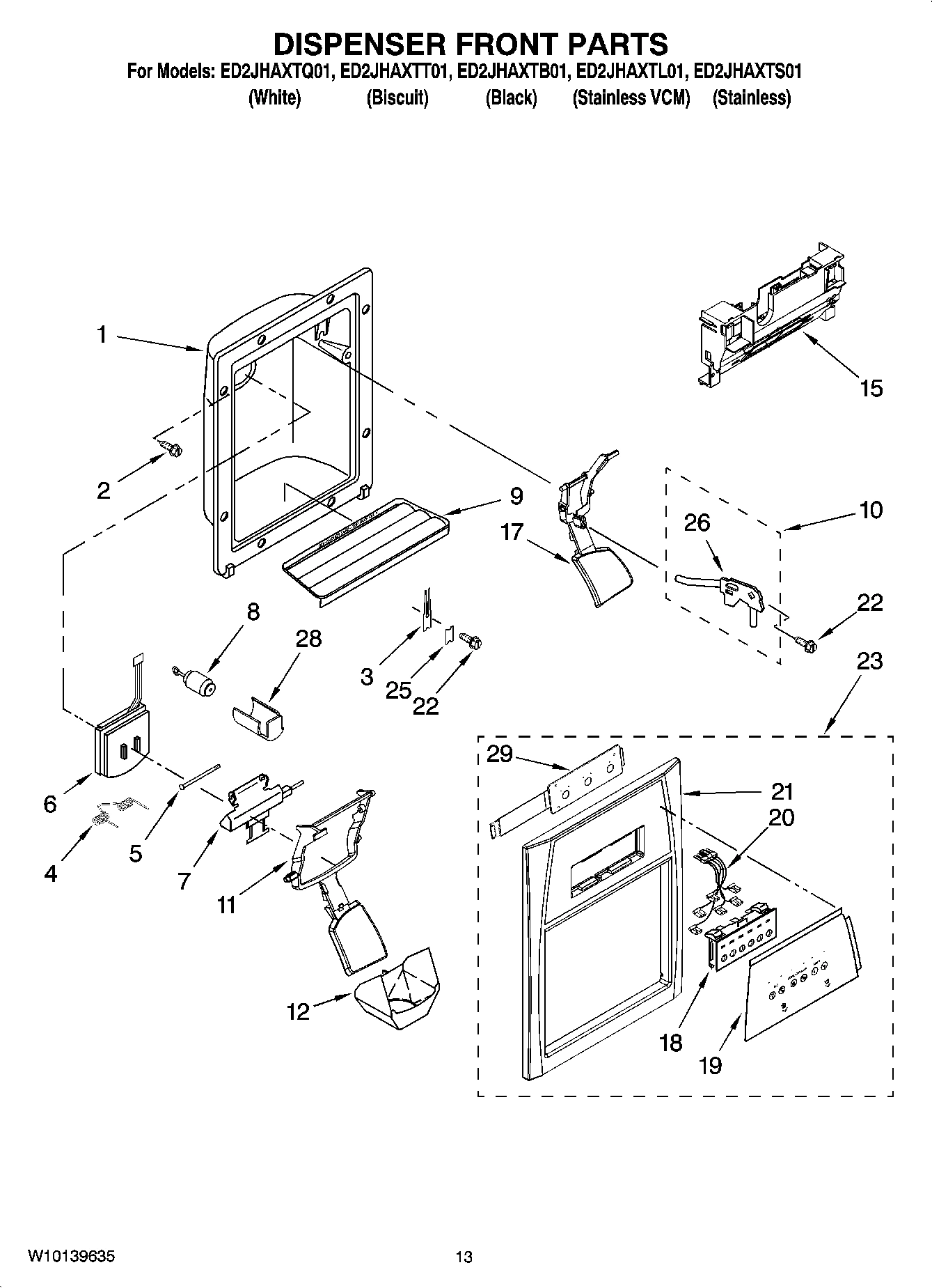 08 - DISPENSER FRONT PARTS