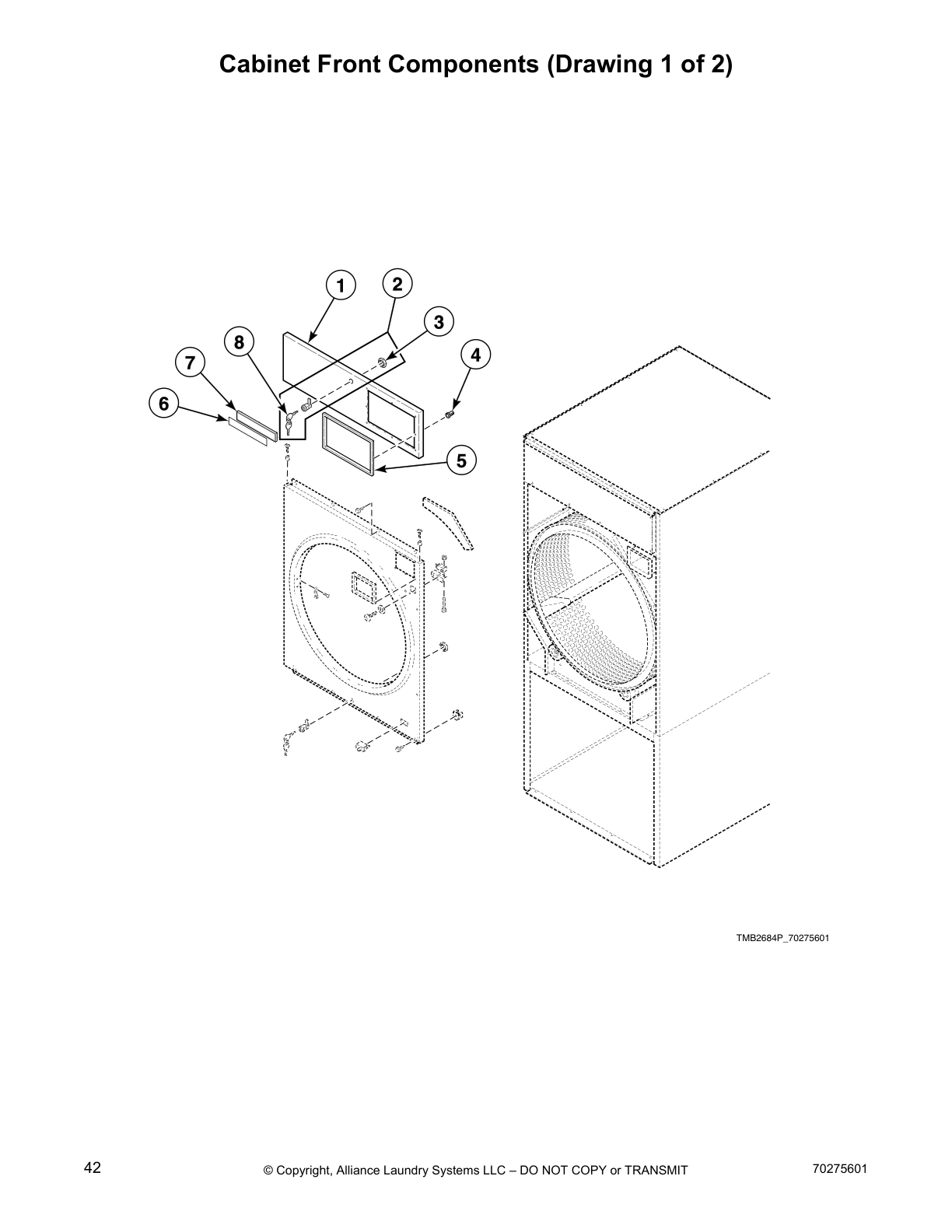 Cabinet Front Components (Drawing 1 of 2)