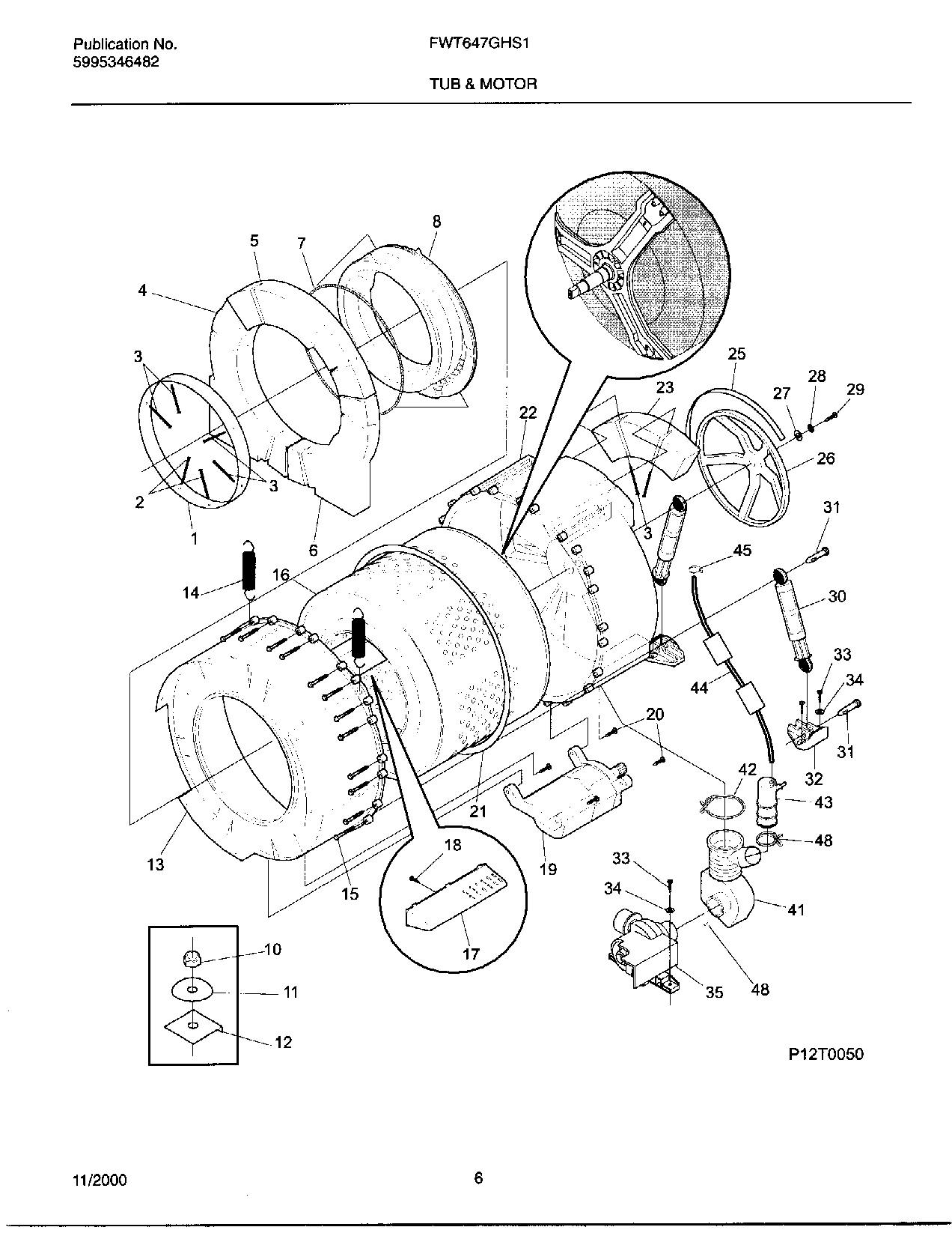 06 - WSHR TUB,MOTOR