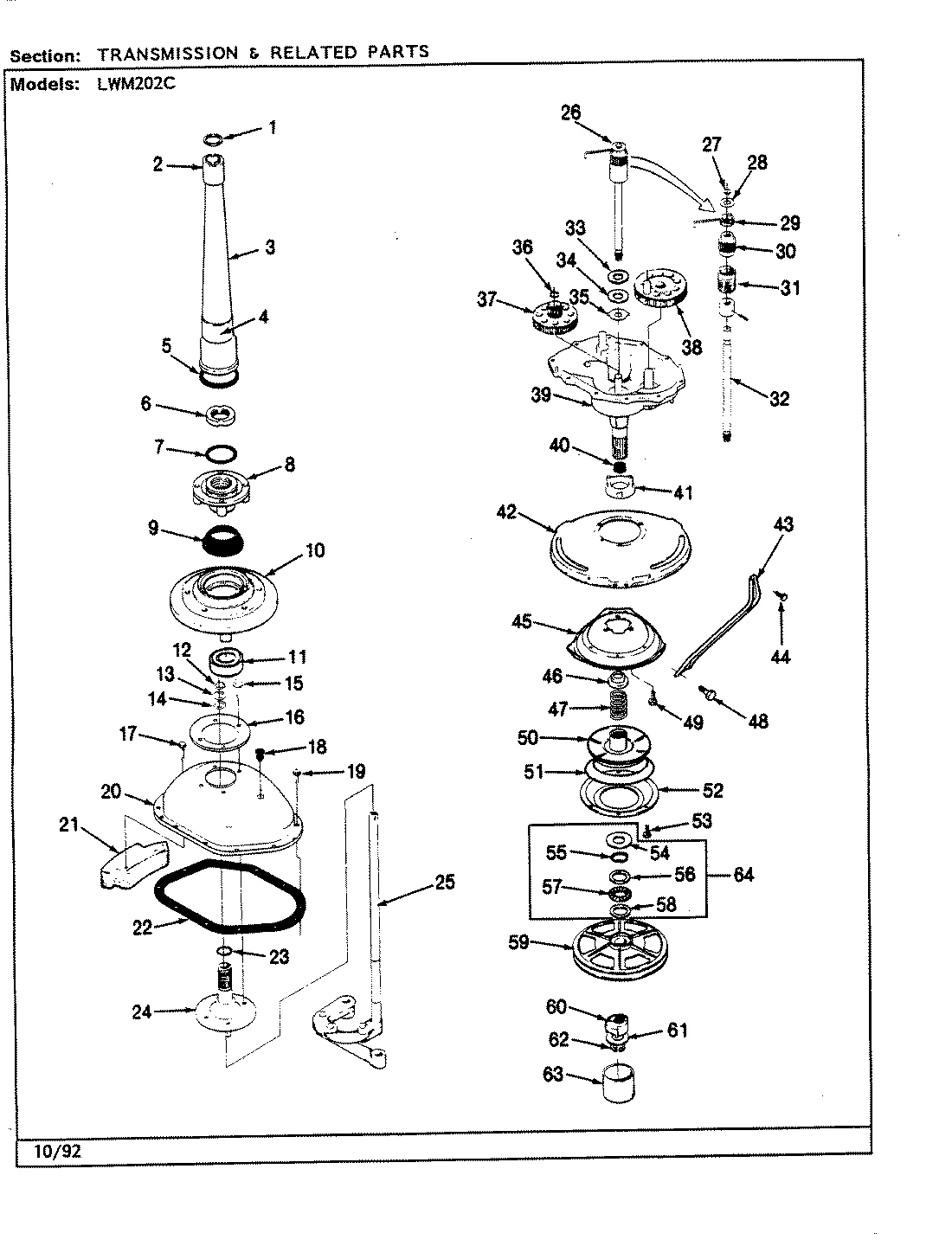 10 - TRANSMISSION & RELATED PARTS (REV. K)