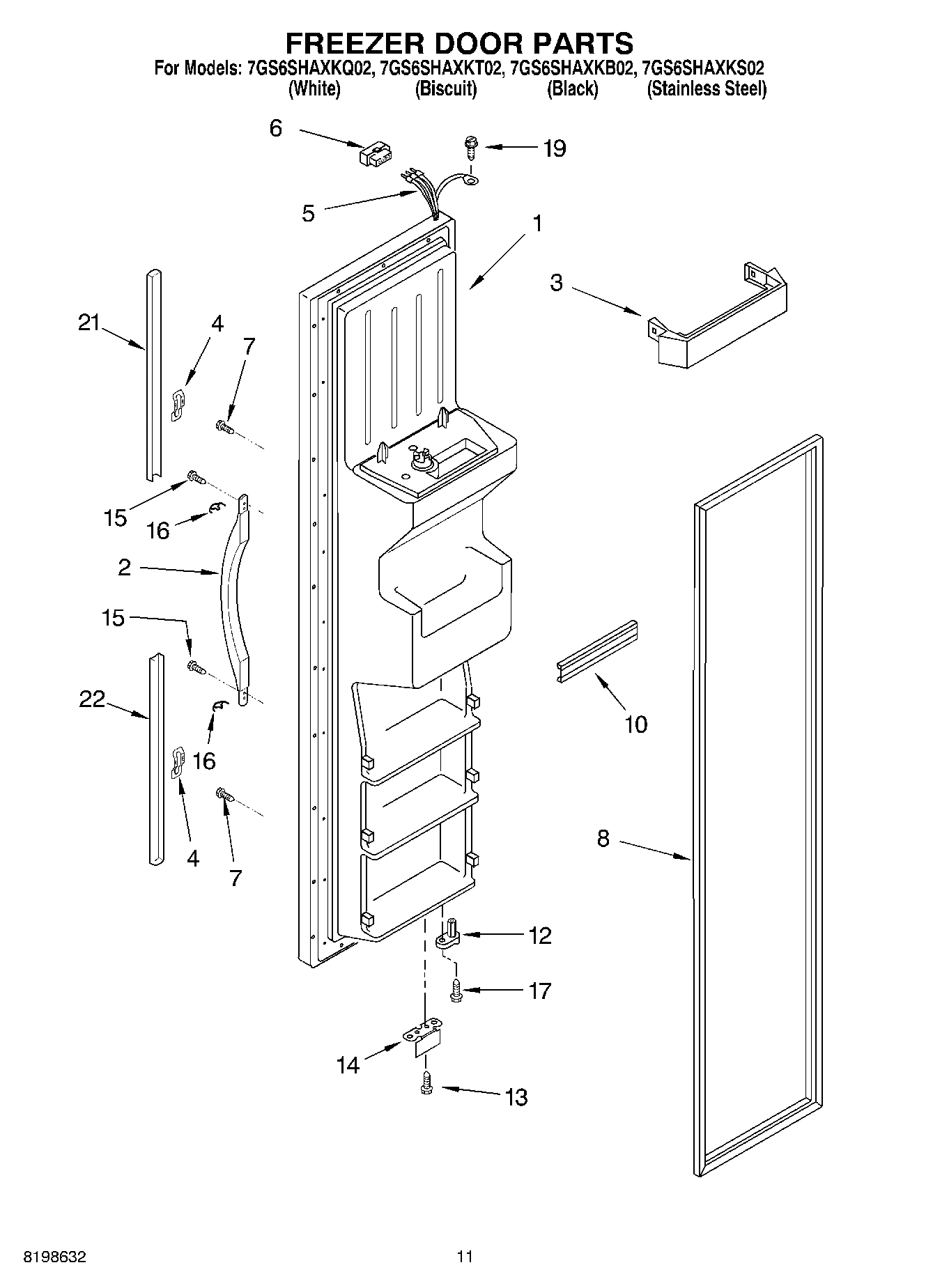 07 - FREEZER DOOR PARTS