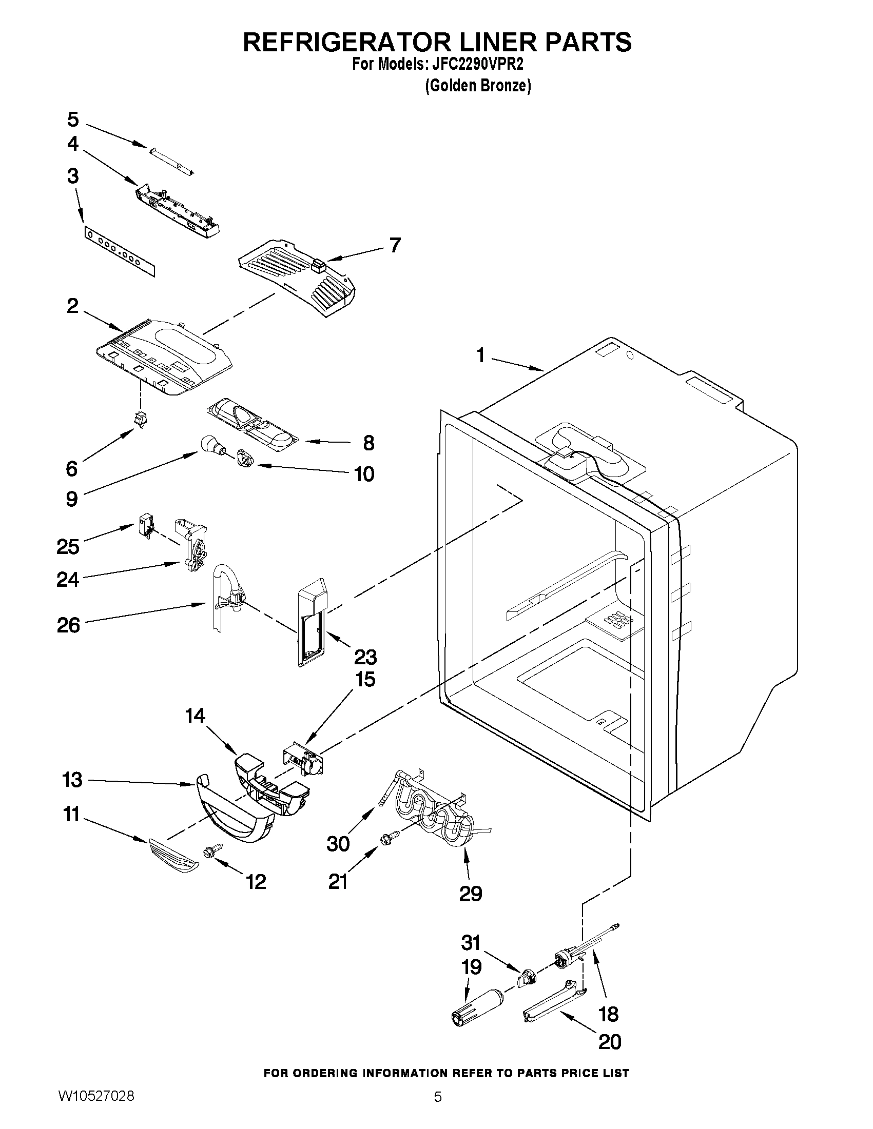 03 - REFRIGERATOR LINER PARTS