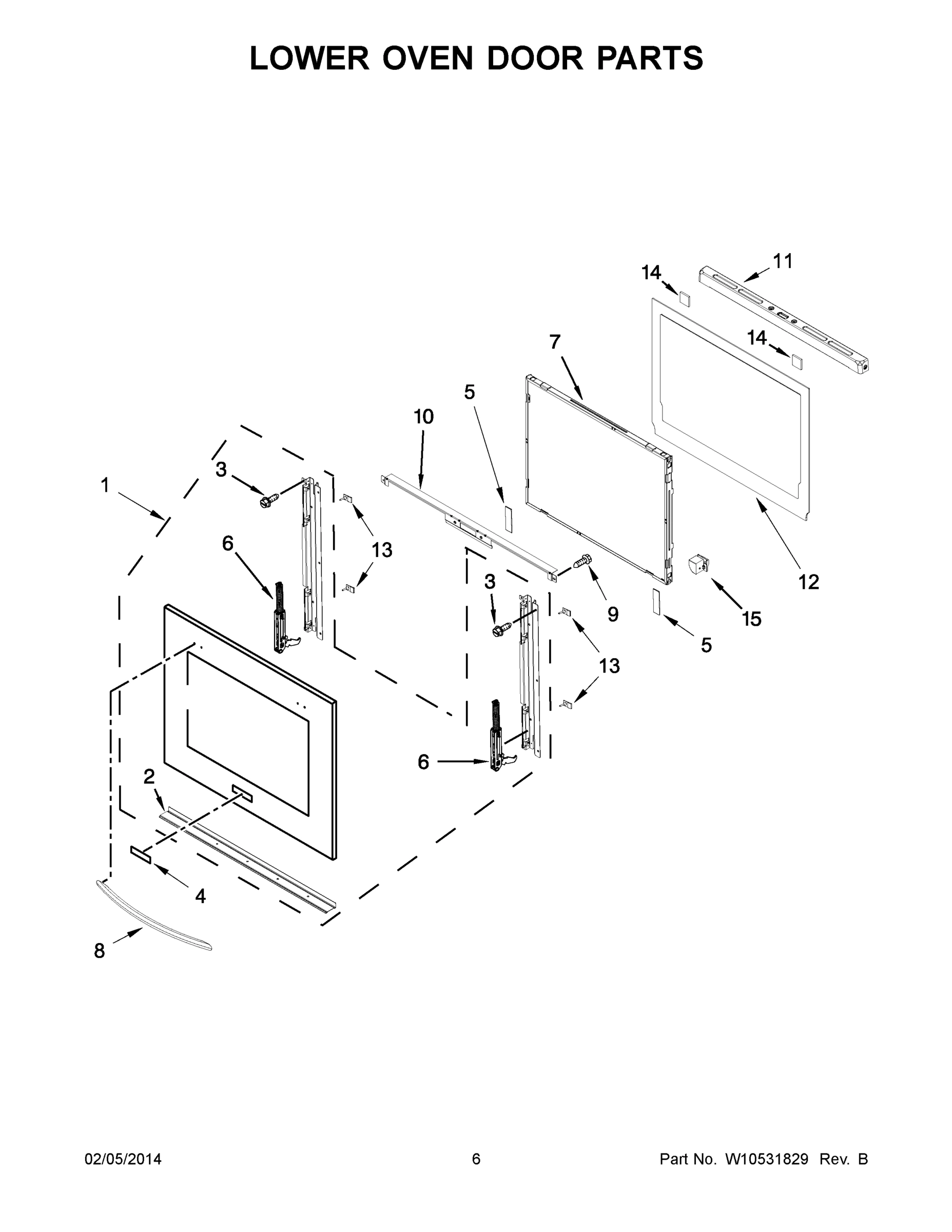 04 - LOWER OVEN DOOR PARTS