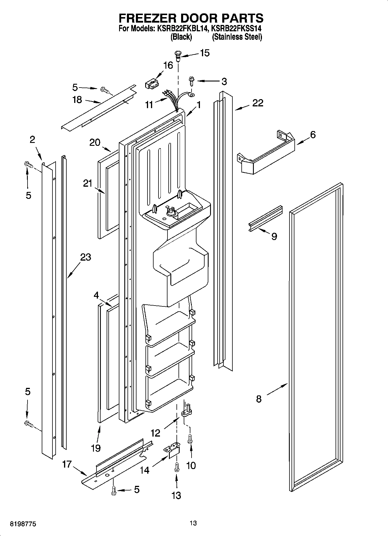 08 - FREEZER DOOR PARTS