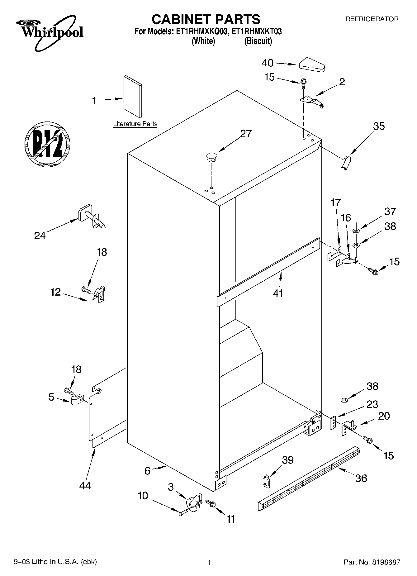 01 - CABINET PARTS