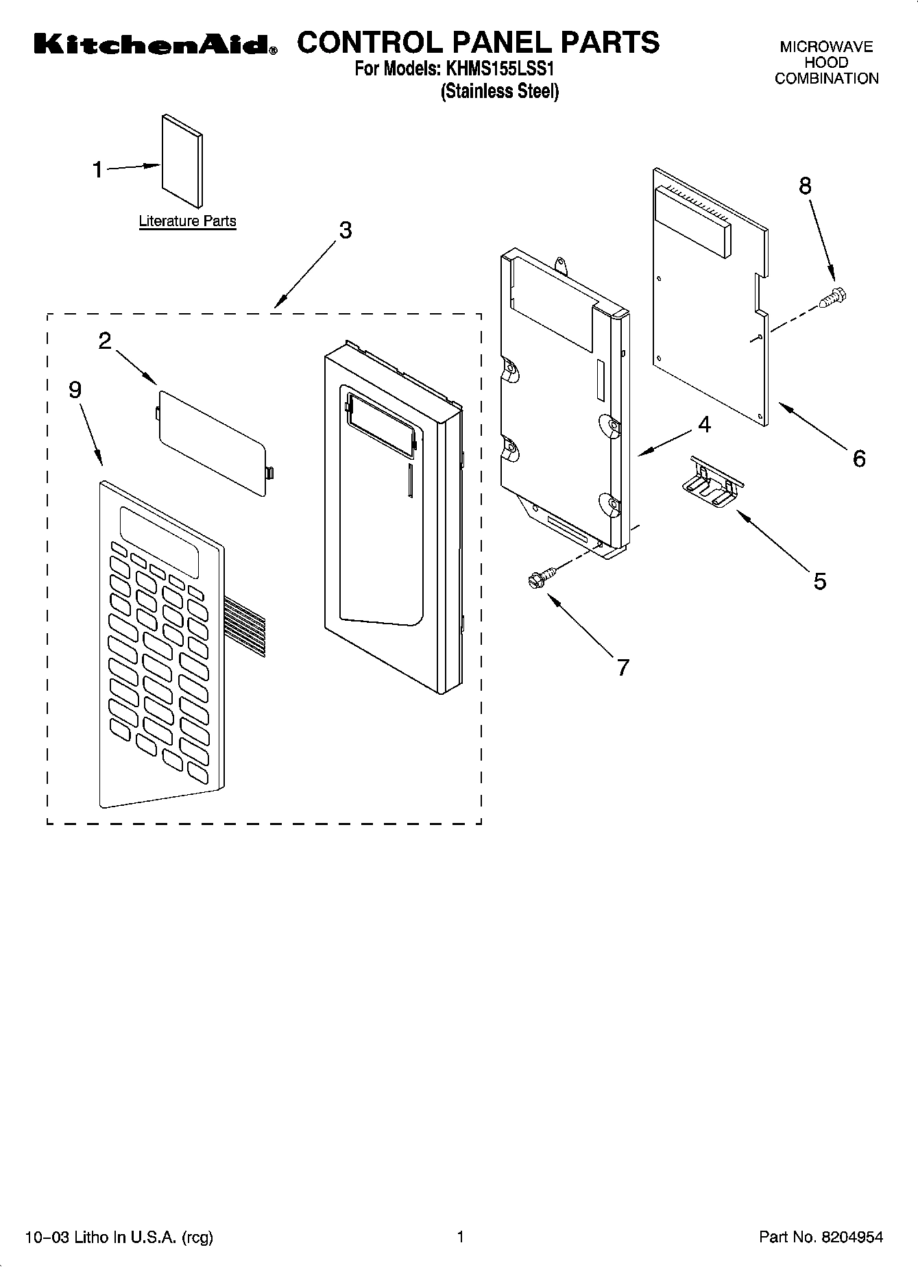 01 - CONTROL PANEL PARTS