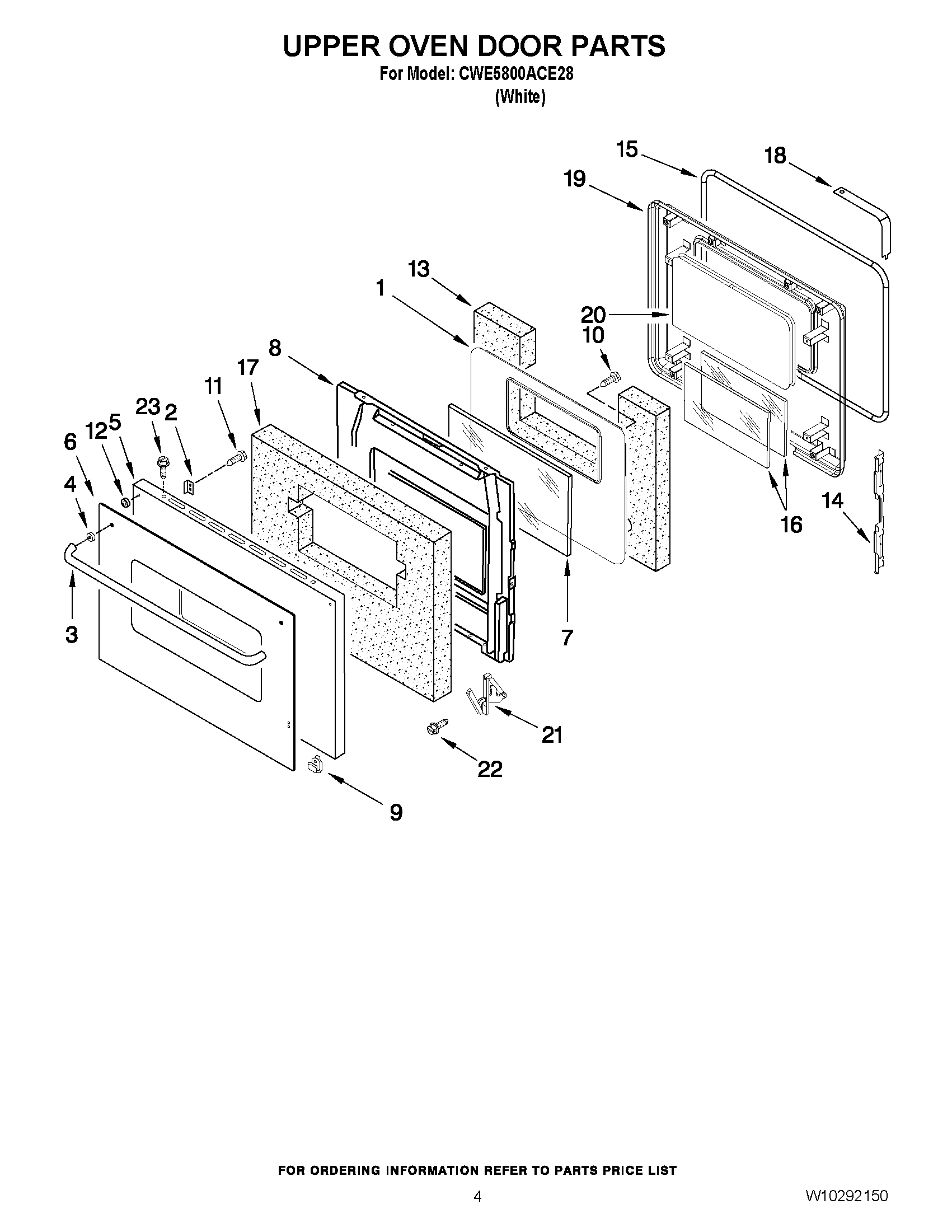 03 - UPPER OVEN DOOR PARTS