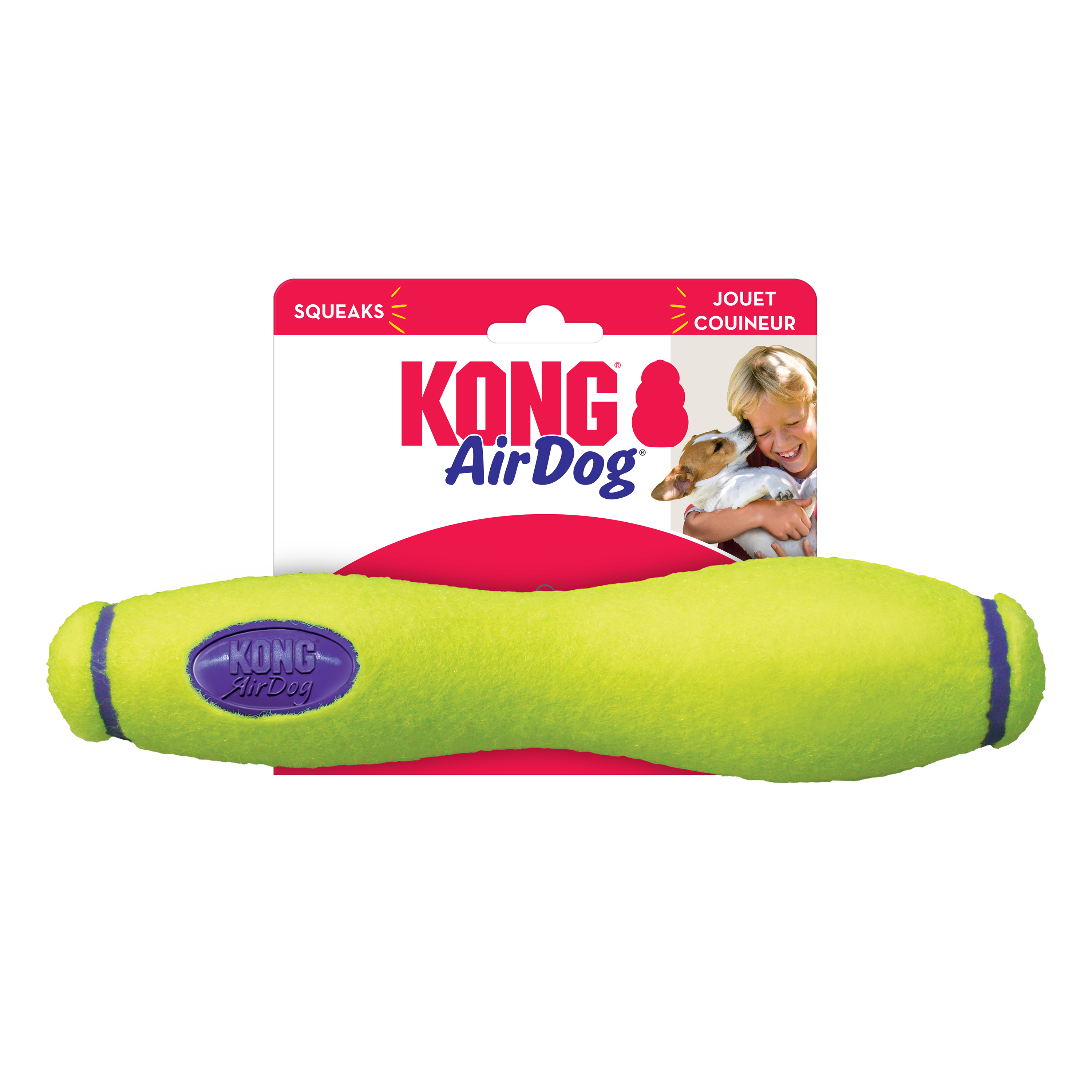 AirDog Squeaker Stick onpack Produktbild