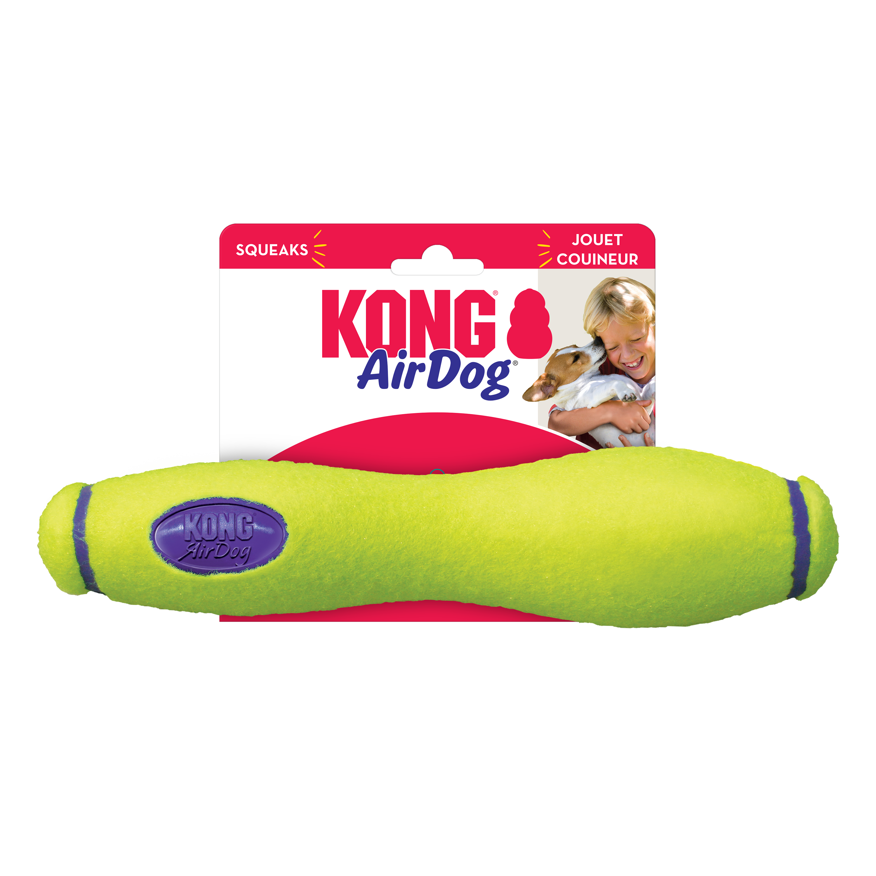 AirDog Squeaker Stick onpack product afbeelding