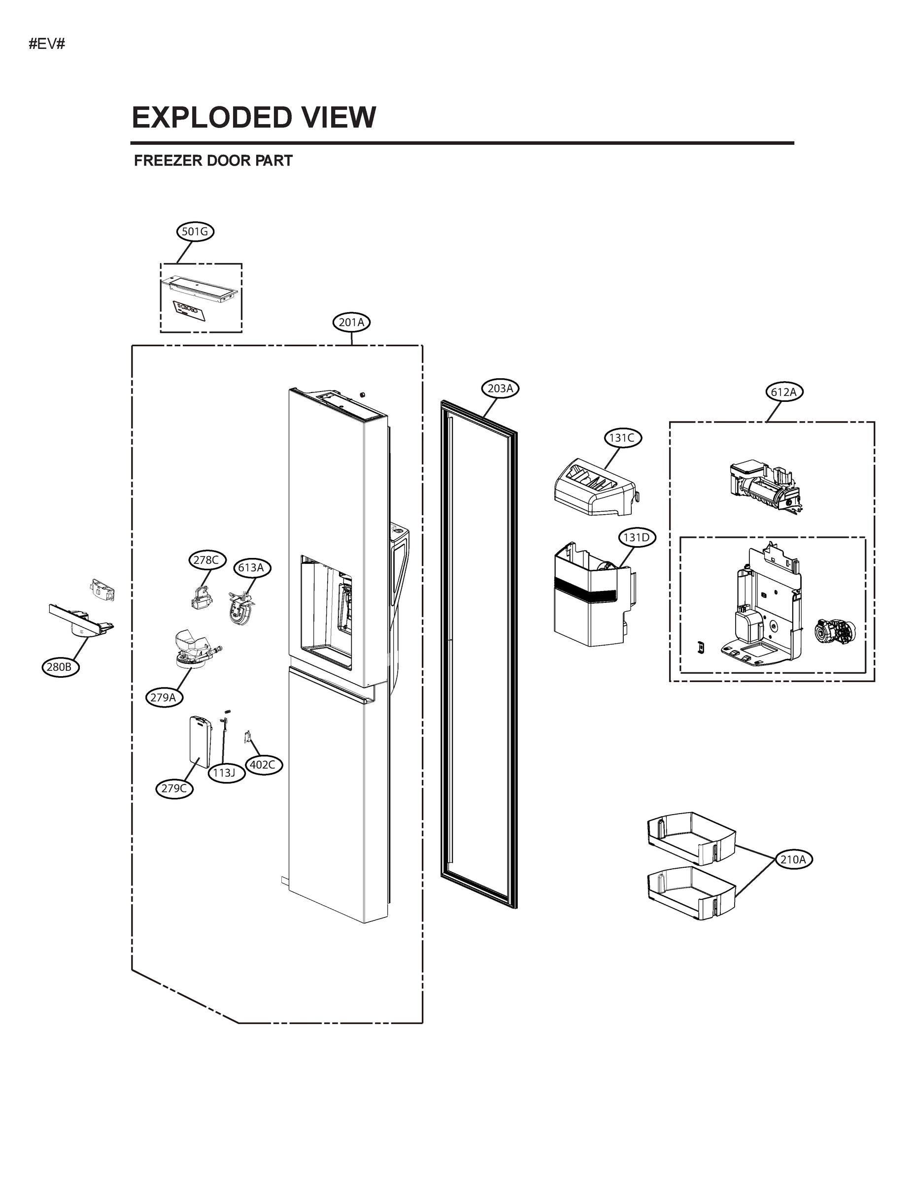 FREEZER DOOR PART