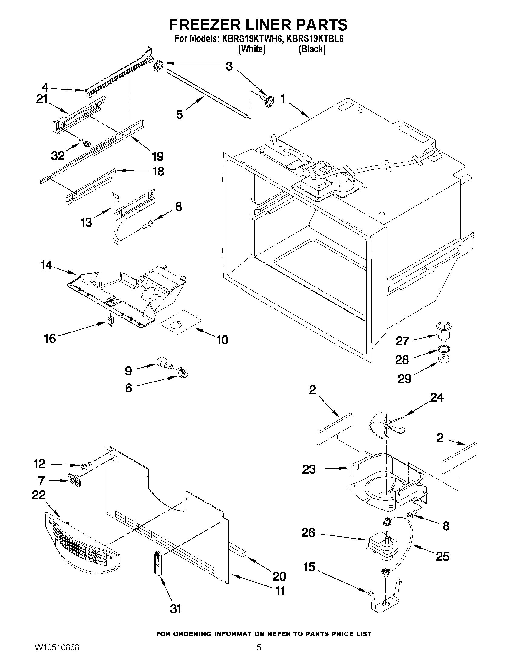 03 - FREEZER LINER PARTS