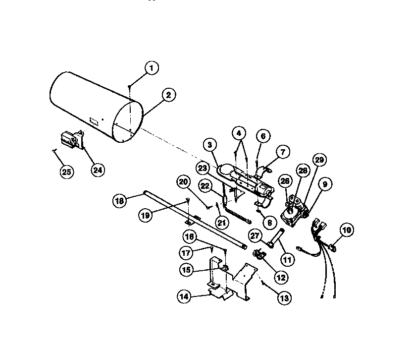06 - GAS VALVE, BURNER ASSEMBLY, SENSOR